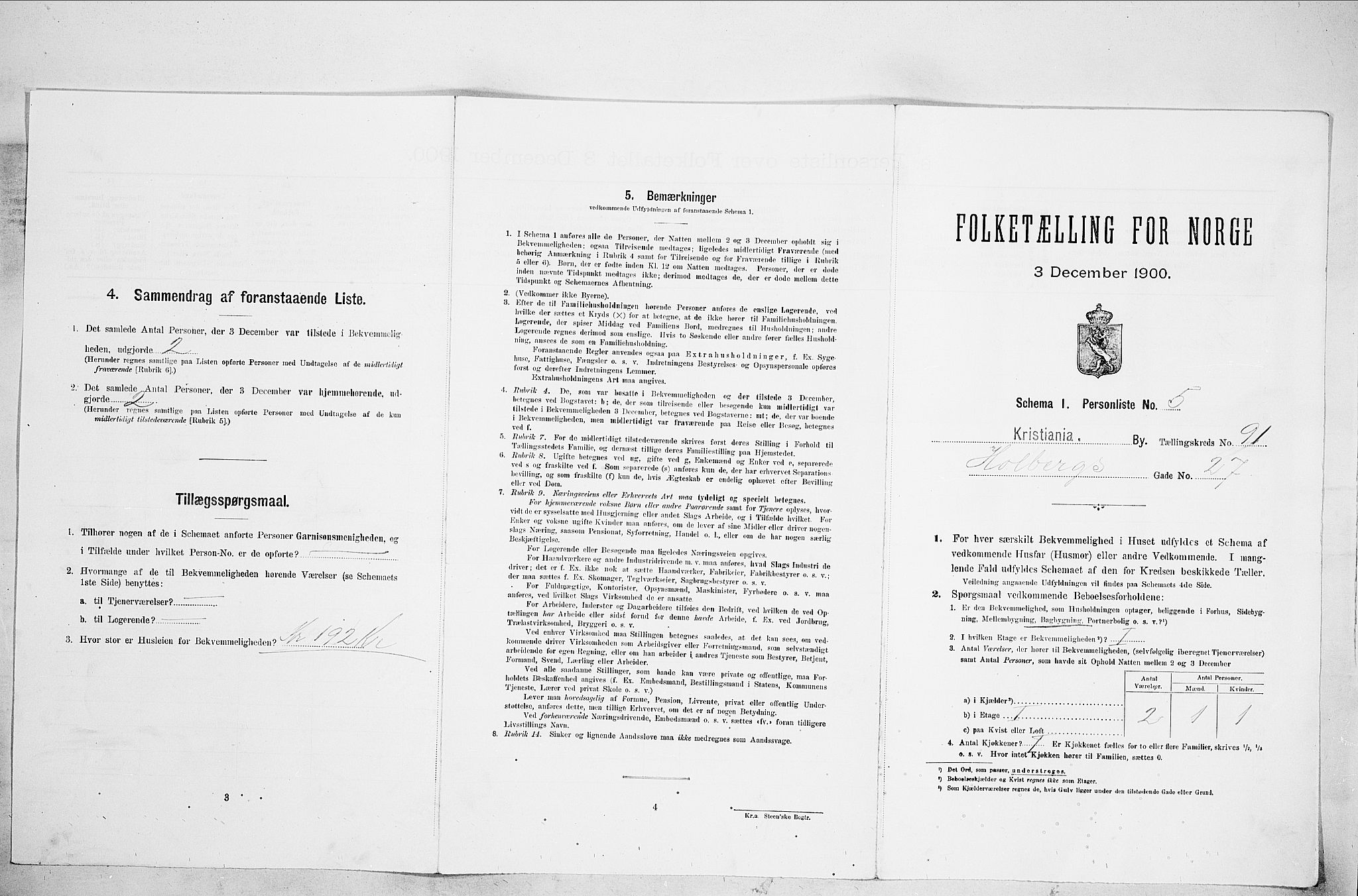 SAO, Folketelling 1900 for 0301 Kristiania kjøpstad, 1900, s. 38218