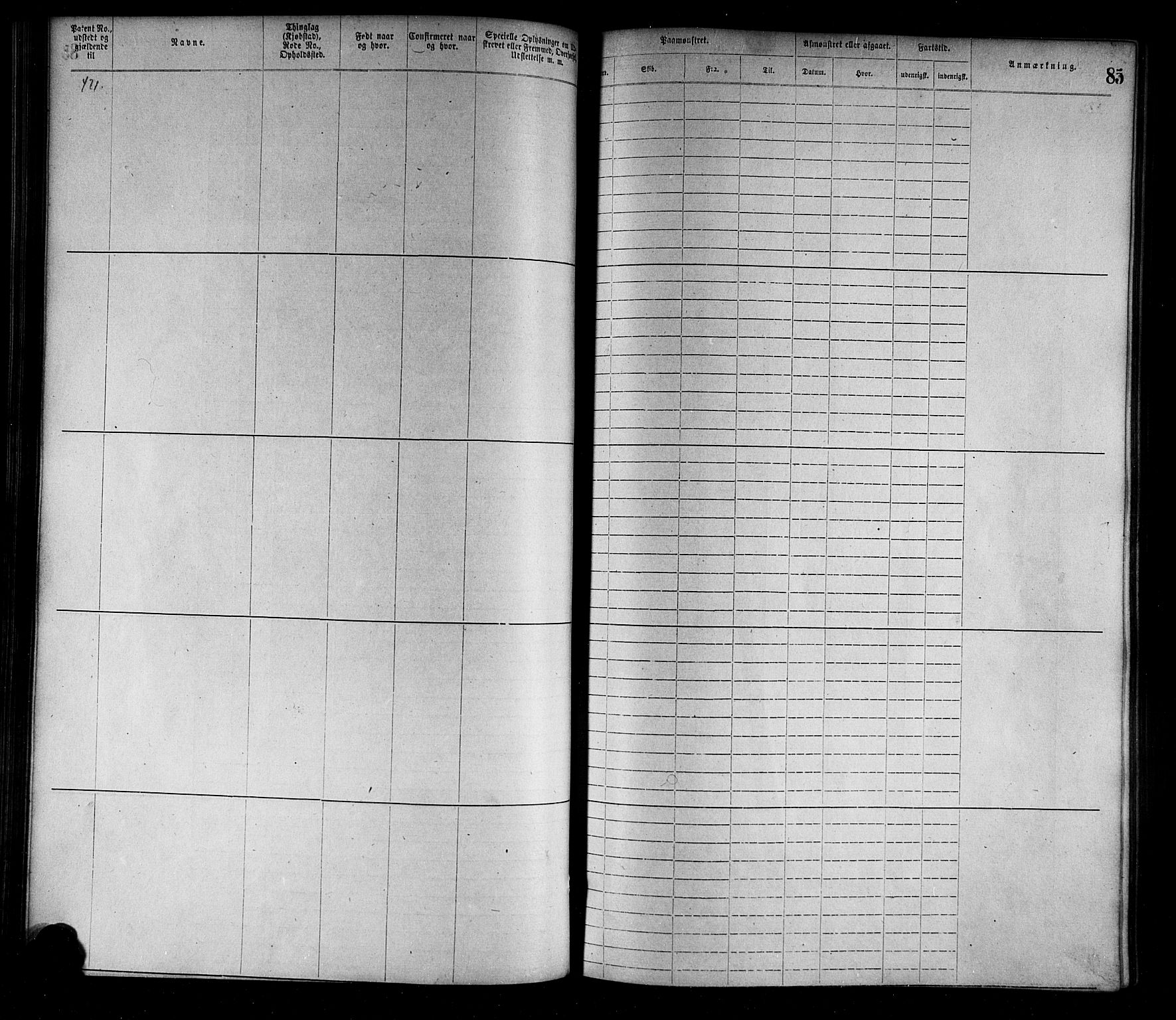 Flekkefjord mønstringskrets, AV/SAK-2031-0018/F/Fa/L0002: Annotasjonsrulle nr 1-1920 med register, N-2, 1870-1891, s. 106