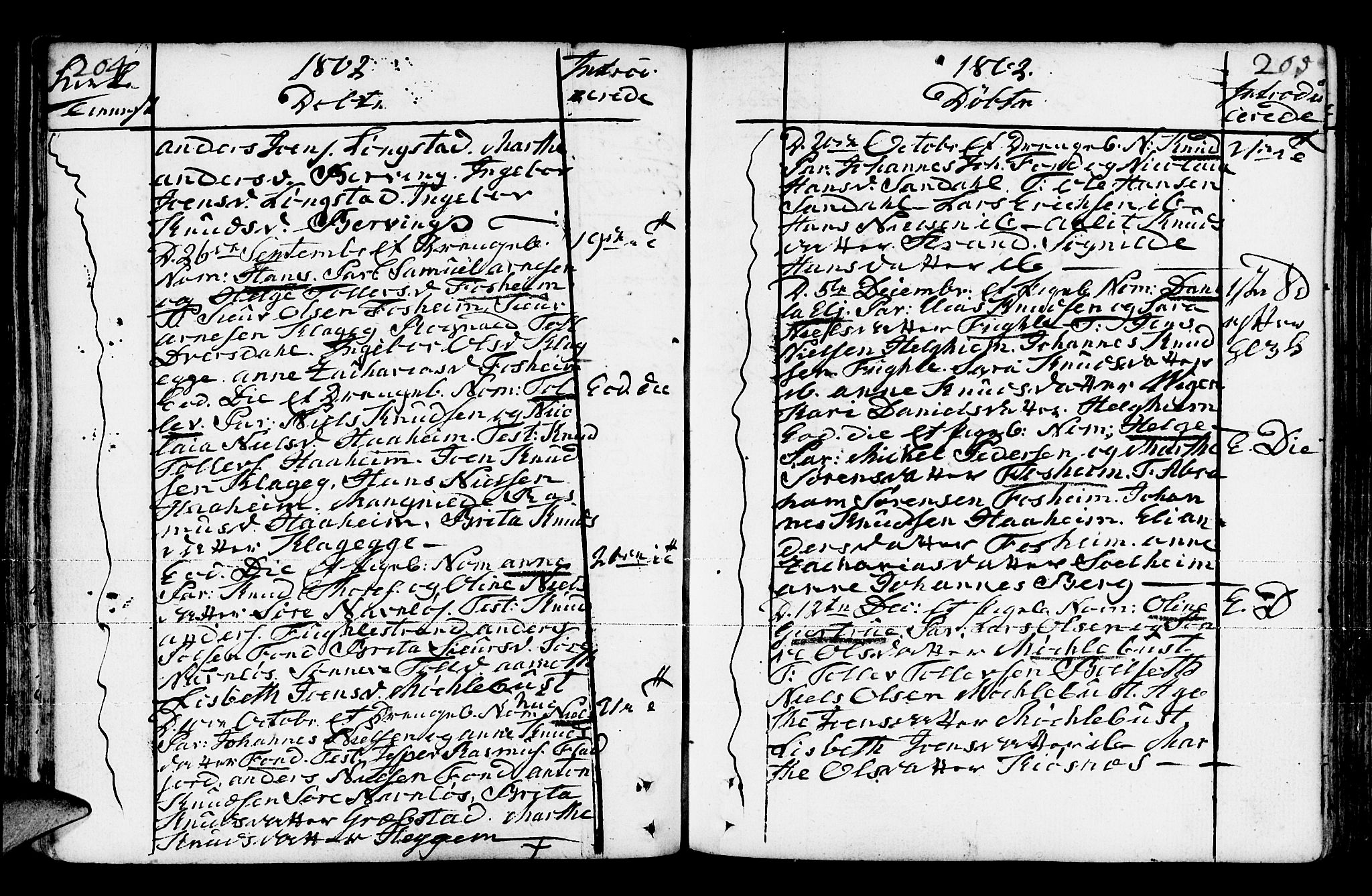 Jølster sokneprestembete, SAB/A-80701/H/Haa/Haaa/L0006: Ministerialbok nr. A 6, 1790-1821, s. 204-205