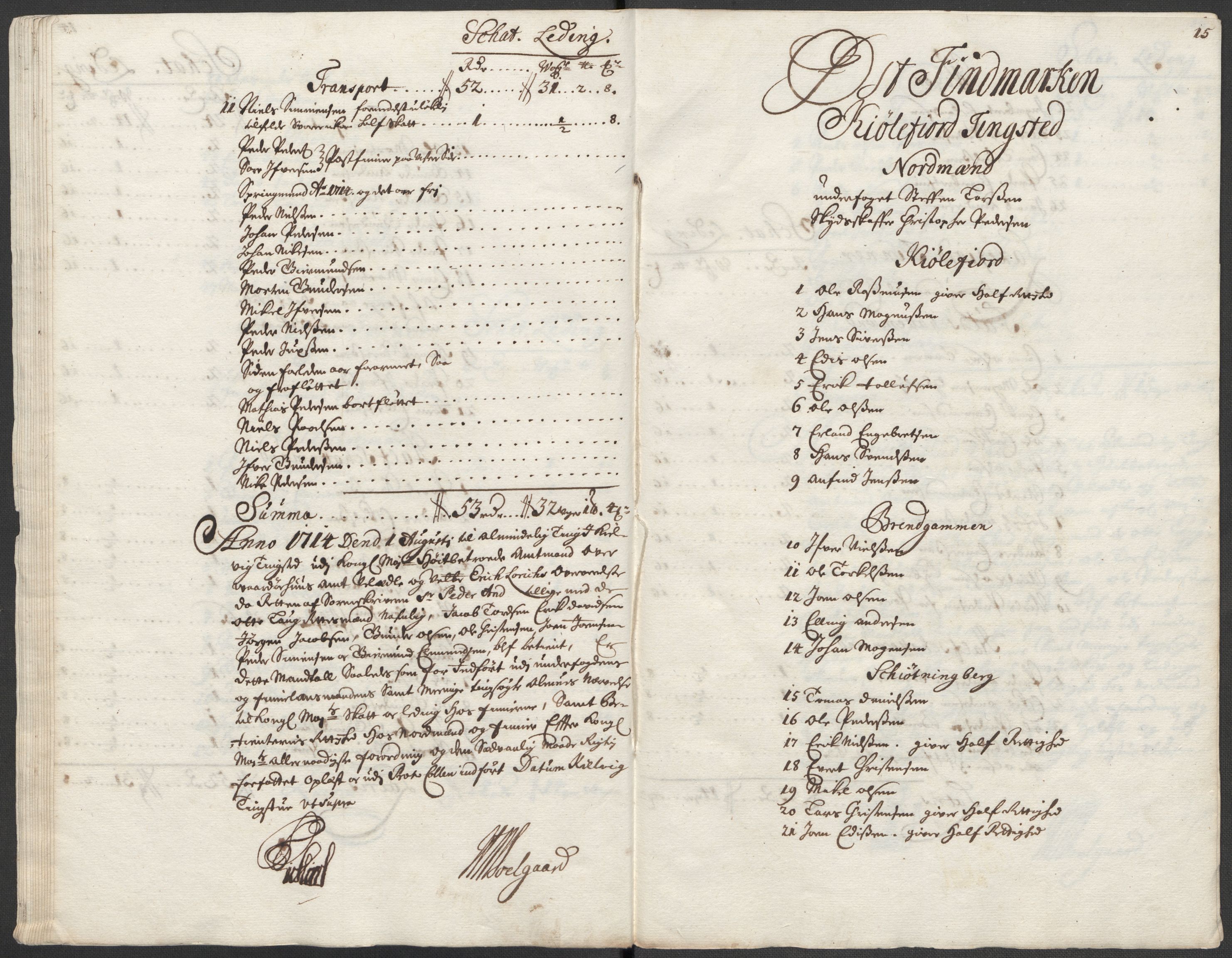 Rentekammeret inntil 1814, Reviderte regnskaper, Fogderegnskap, AV/RA-EA-4092/R69/L4856: Fogderegnskap Finnmark/Vardøhus, 1713-1715, s. 226