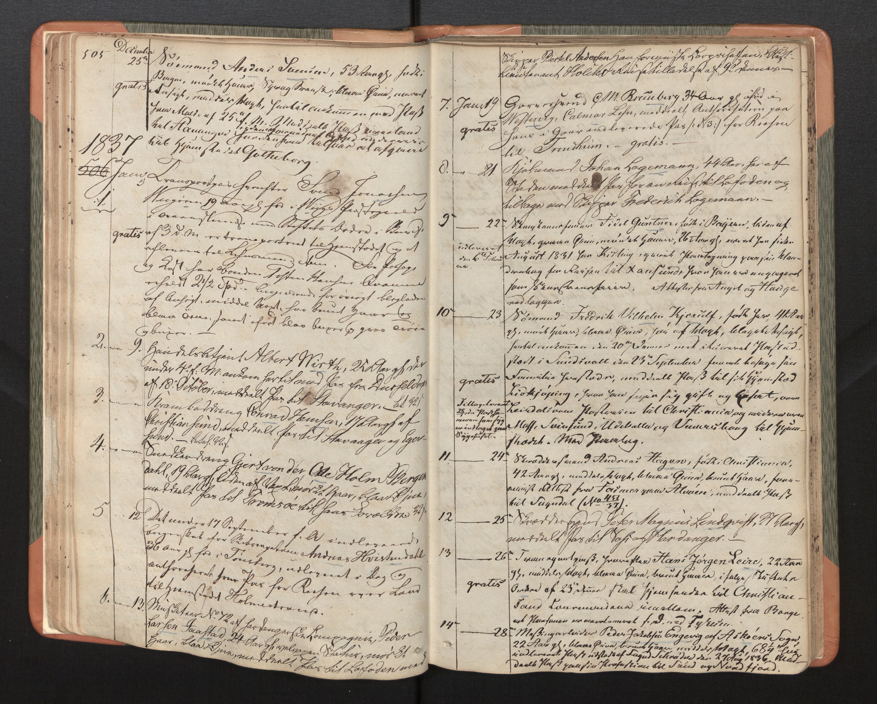 Bergen politikammer / politidistrikt, AV/SAB-A-60401/L/La/Lab/L0003: Passprotokoll, 1836-1842, s. 31