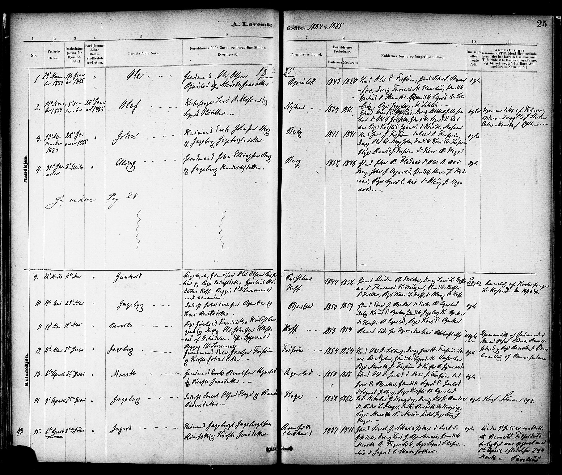 Ministerialprotokoller, klokkerbøker og fødselsregistre - Sør-Trøndelag, SAT/A-1456/689/L1040: Ministerialbok nr. 689A05, 1878-1890, s. 25