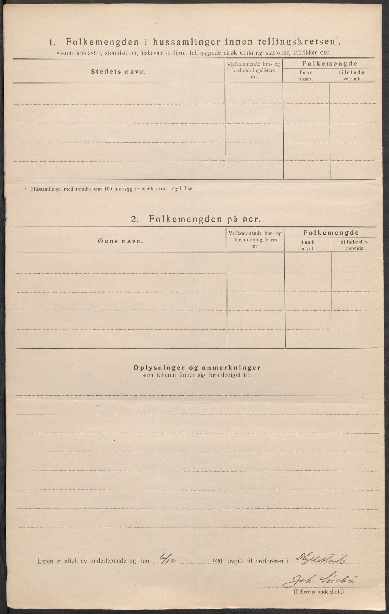 SAB, Folketelling 1920 for 1413 Hyllestad herred, 1920, s. 16