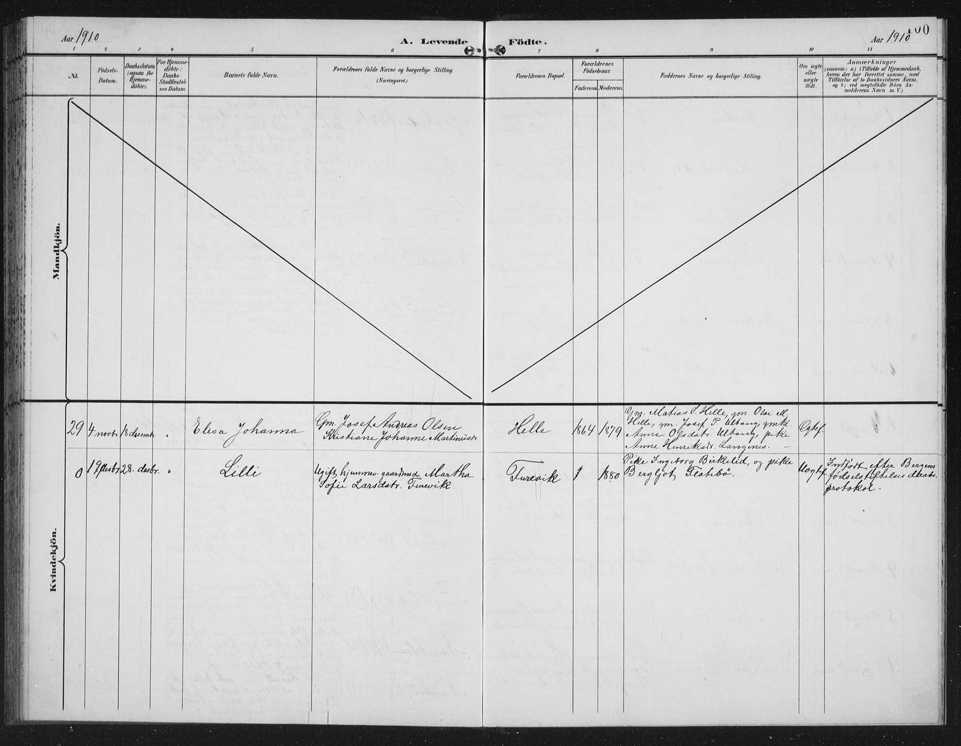 Førde sokneprestembete, AV/SAB-A-79901/H/Hab/Habd/L0004: Klokkerbok nr. D 4, 1896-1913, s. 100