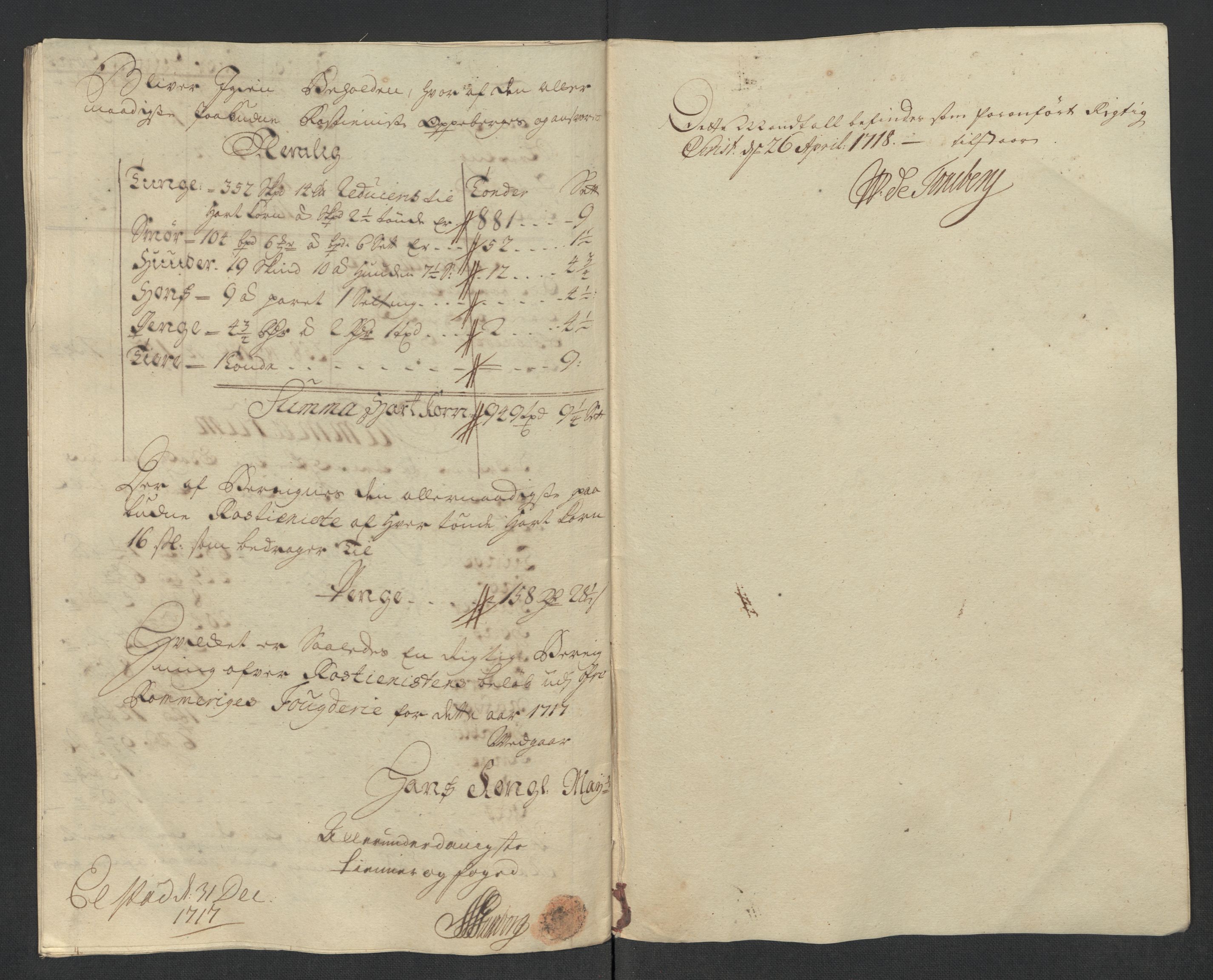 Rentekammeret inntil 1814, Reviderte regnskaper, Fogderegnskap, AV/RA-EA-4092/R12/L0726: Fogderegnskap Øvre Romerike, 1717, s. 147