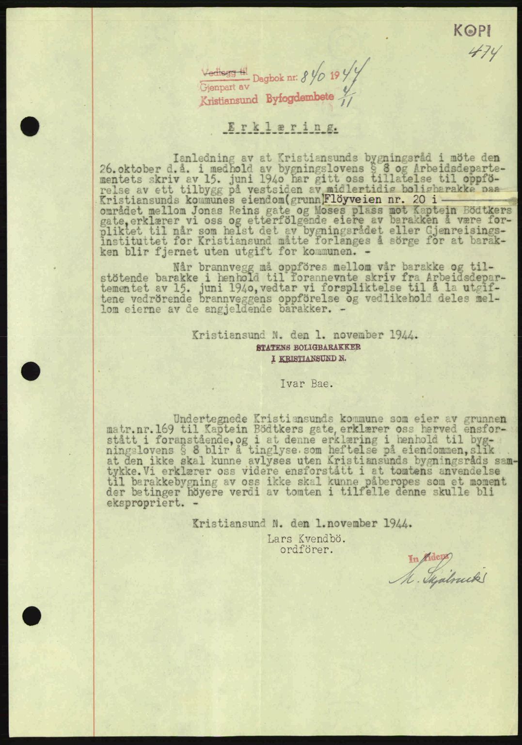 Kristiansund byfogd, AV/SAT-A-4587/A/27: Pantebok nr. 37-38, 1943-1945, Dagboknr: 840/1944