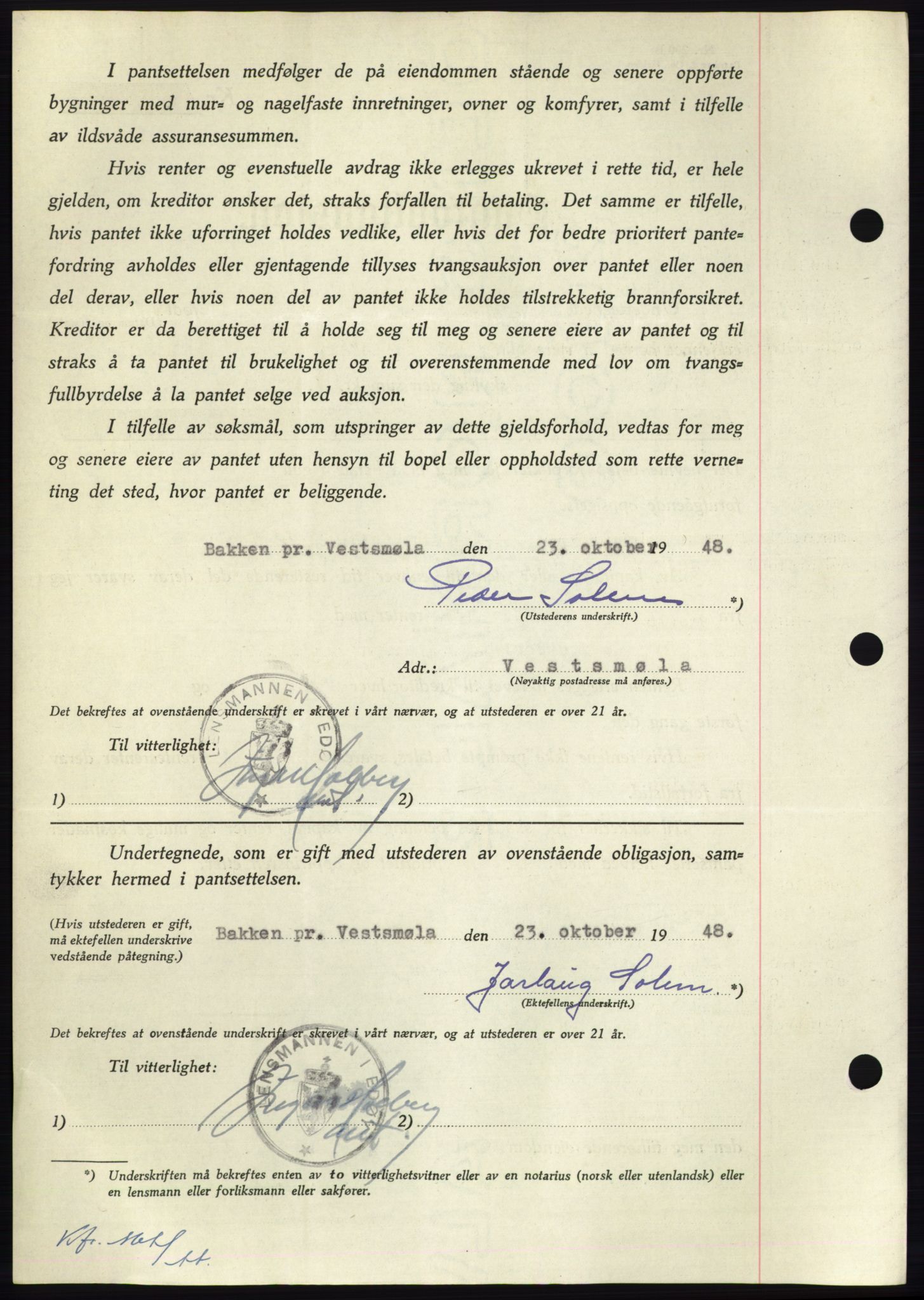 Nordmøre sorenskriveri, AV/SAT-A-4132/1/2/2Ca: Pantebok nr. B99, 1948-1948, Dagboknr: 3108/1948