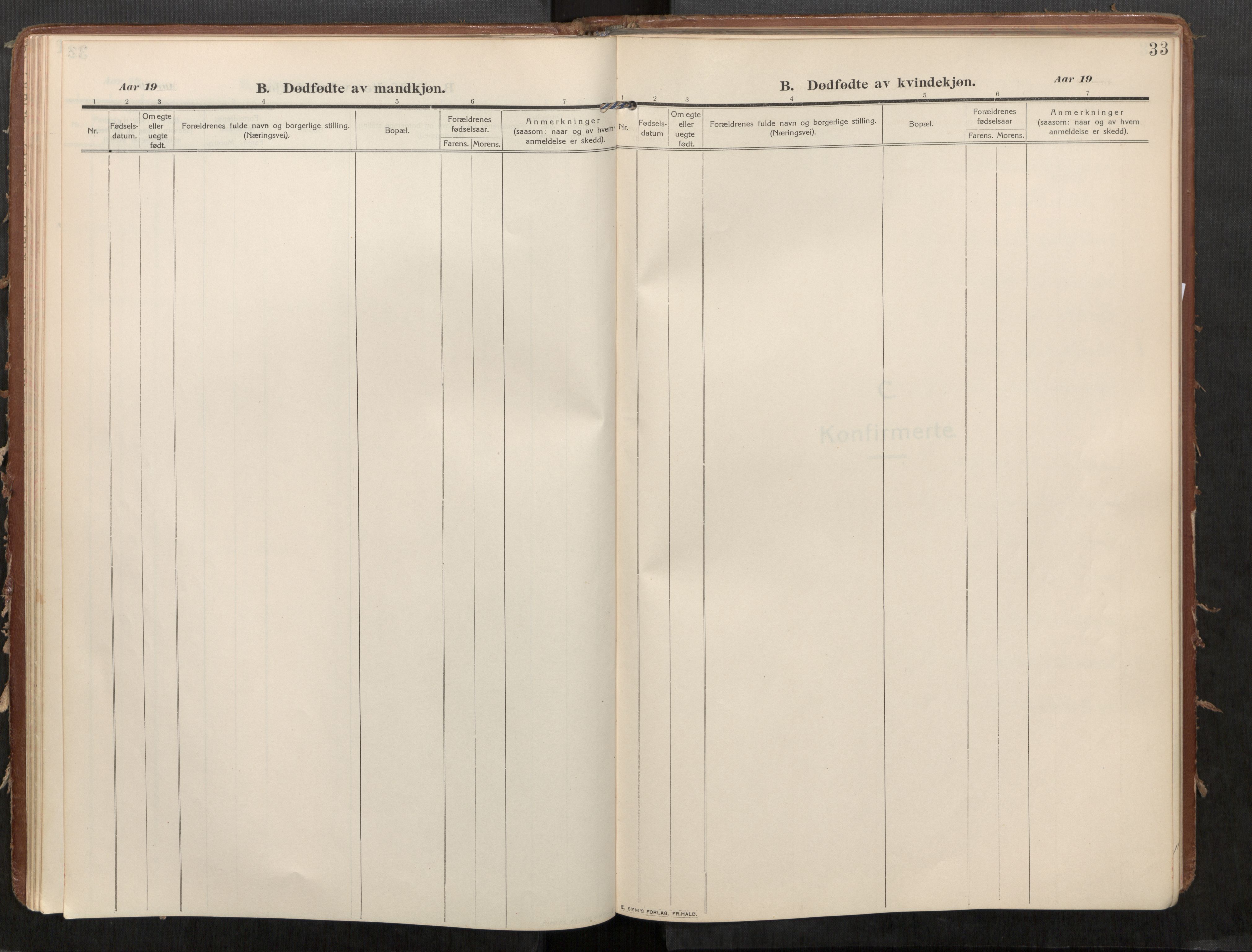 Stod sokneprestkontor, AV/SAT-A-1164/1/I/I1/I1a/L0002: Ministerialbok nr. 2, 1909-1922, s. 33