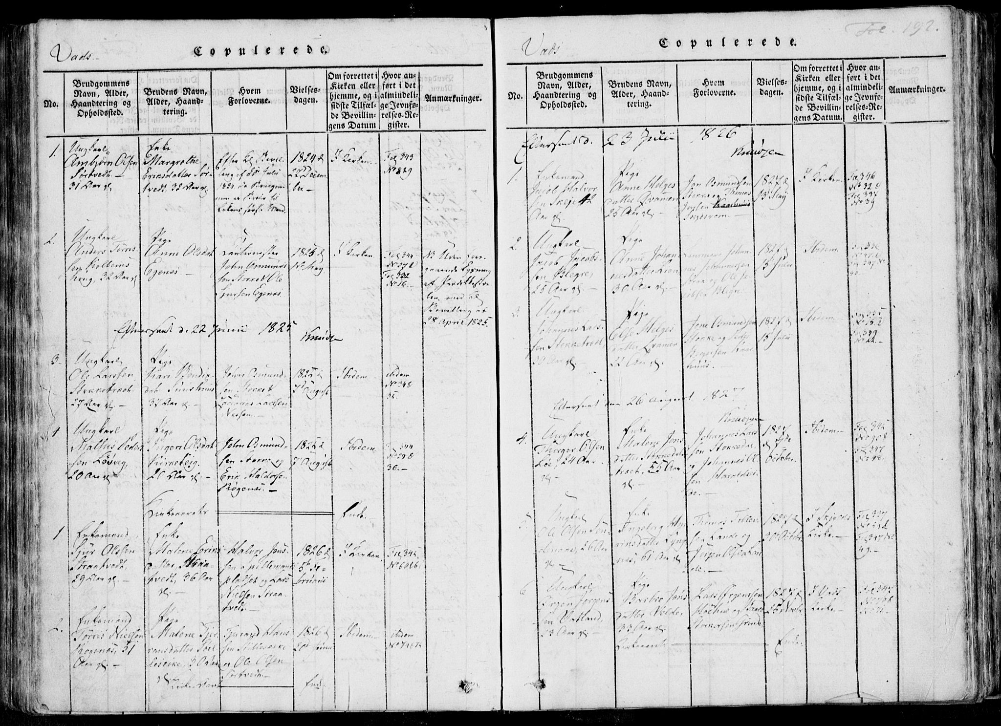 Skjold sokneprestkontor, SAST/A-101847/H/Ha/Haa/L0004: Ministerialbok nr. A 4 /2, 1815-1830, s. 192