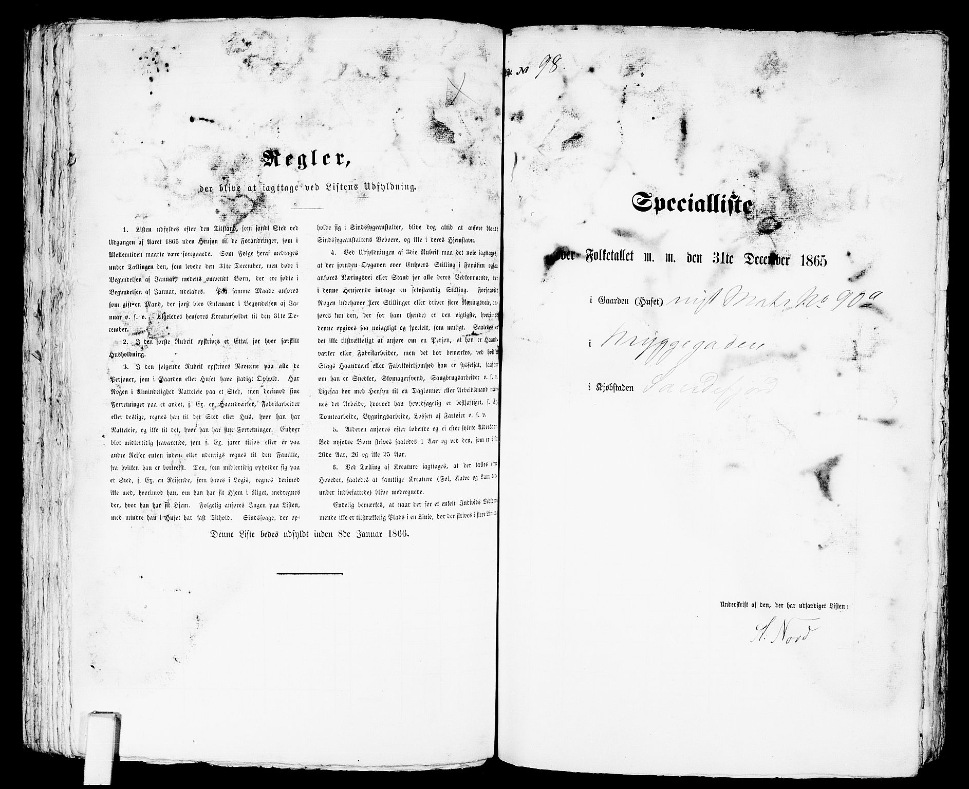 RA, Folketelling 1865 for 0706B Sandeherred prestegjeld, Sandefjord kjøpstad, 1865, s. 203