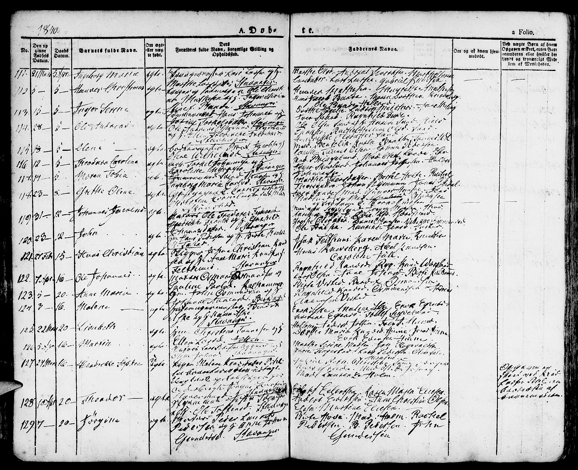 Domkirken sokneprestkontor, AV/SAST-A-101812/001/30/30BA/L0011: Ministerialbok nr. A 11, 1832-1856