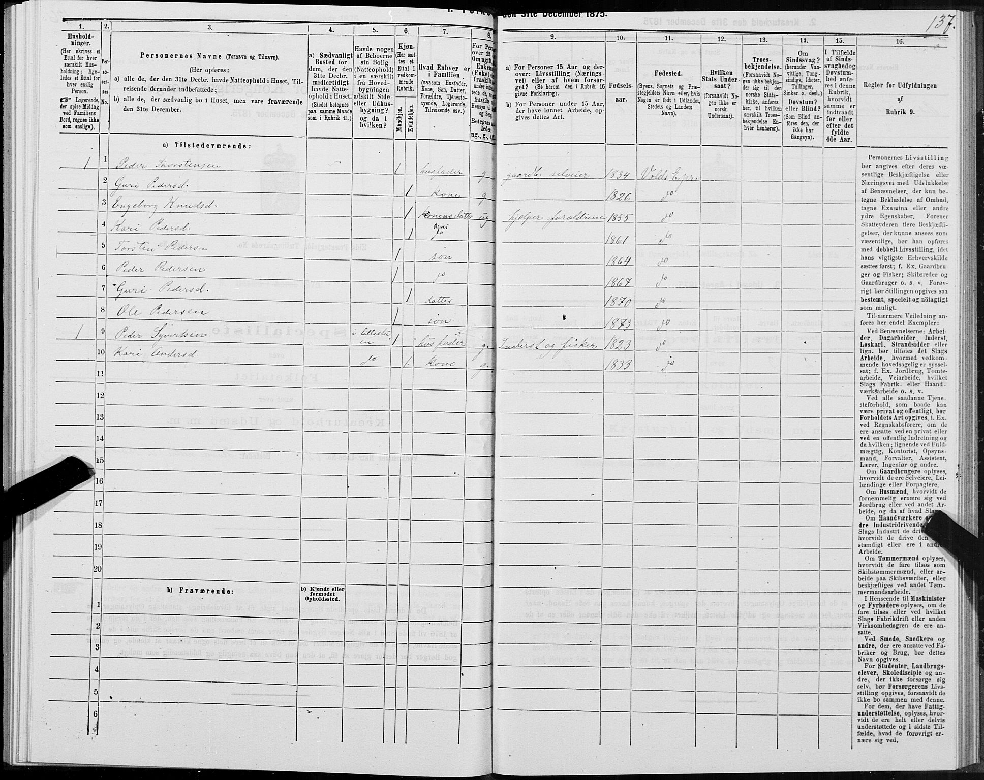 SAT, Folketelling 1875 for 1538P Eid prestegjeld, 1875, s. 1137