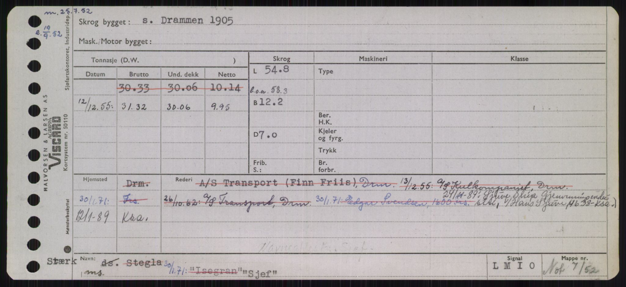 Sjøfartsdirektoratet med forløpere, Skipsmålingen, RA/S-1627/H/Ha/L0005/0001: Fartøy, S-Sven / Fartøy, S-Skji, s. 483