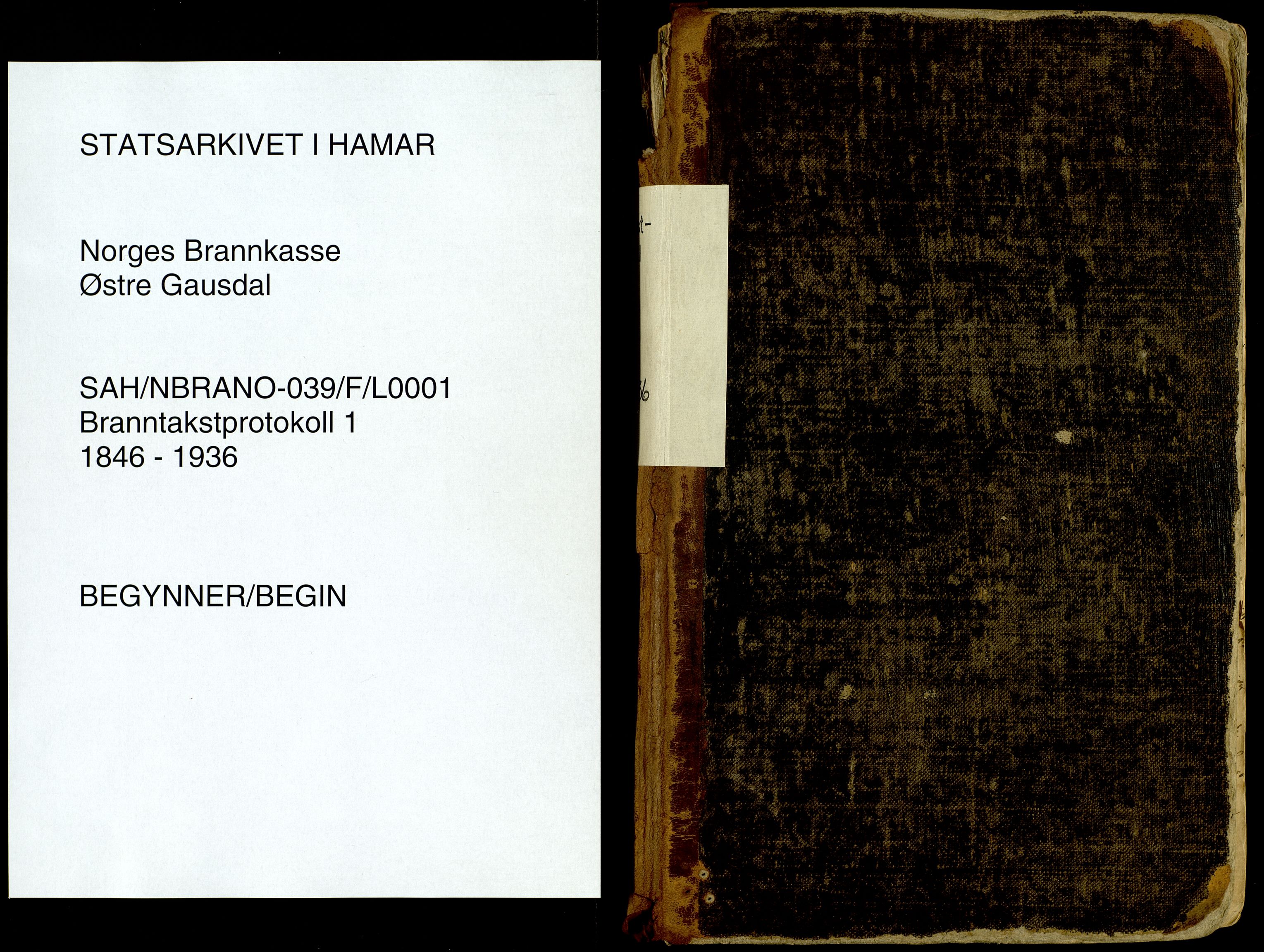 Norges Brannkasse, Østre Gausdal, SAH/NBRANO-039/F/L0001: Branntakstprotokoll, 1846-1936