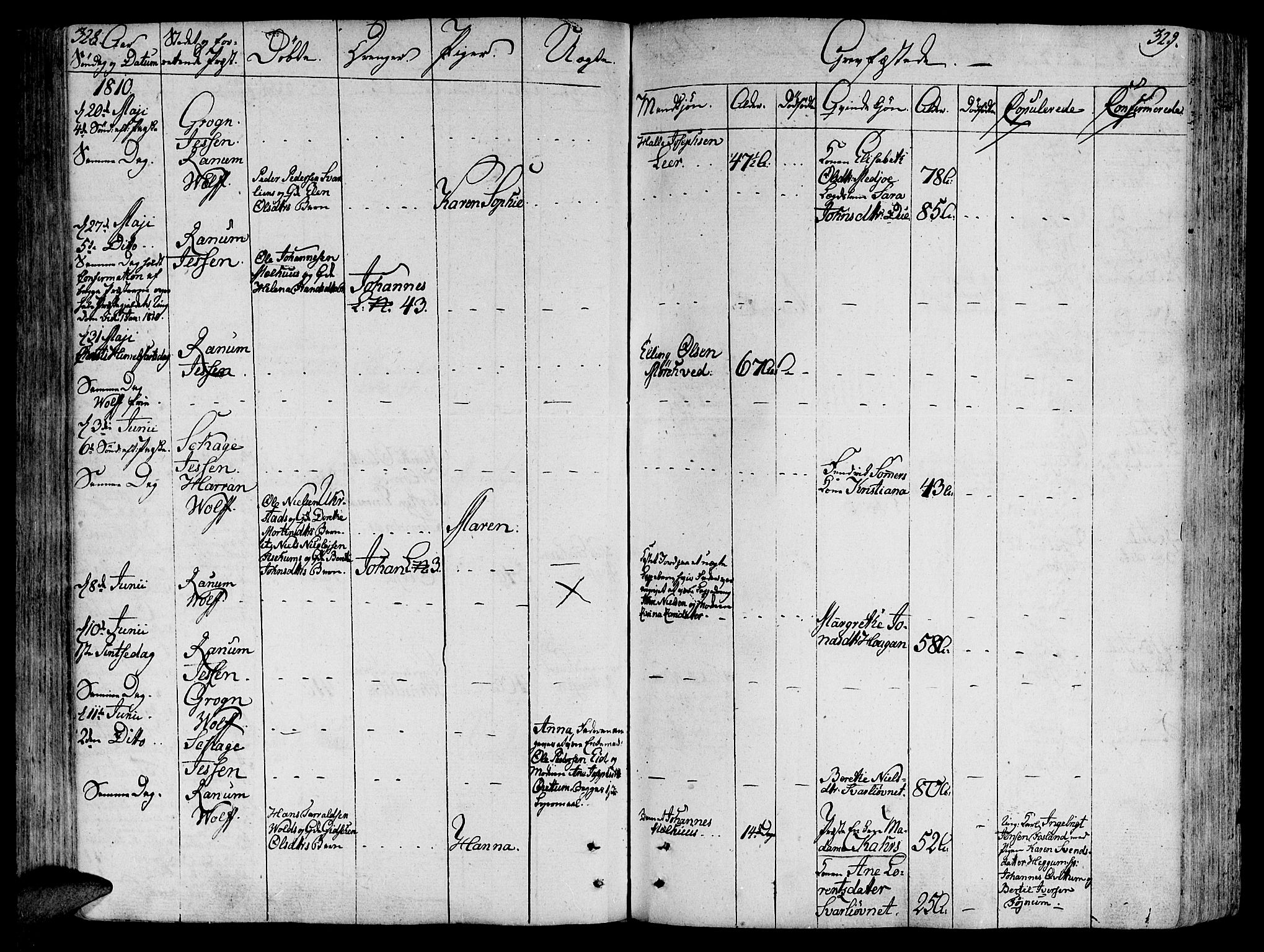 Ministerialprotokoller, klokkerbøker og fødselsregistre - Nord-Trøndelag, AV/SAT-A-1458/764/L0545: Ministerialbok nr. 764A05, 1799-1816, s. 328-329