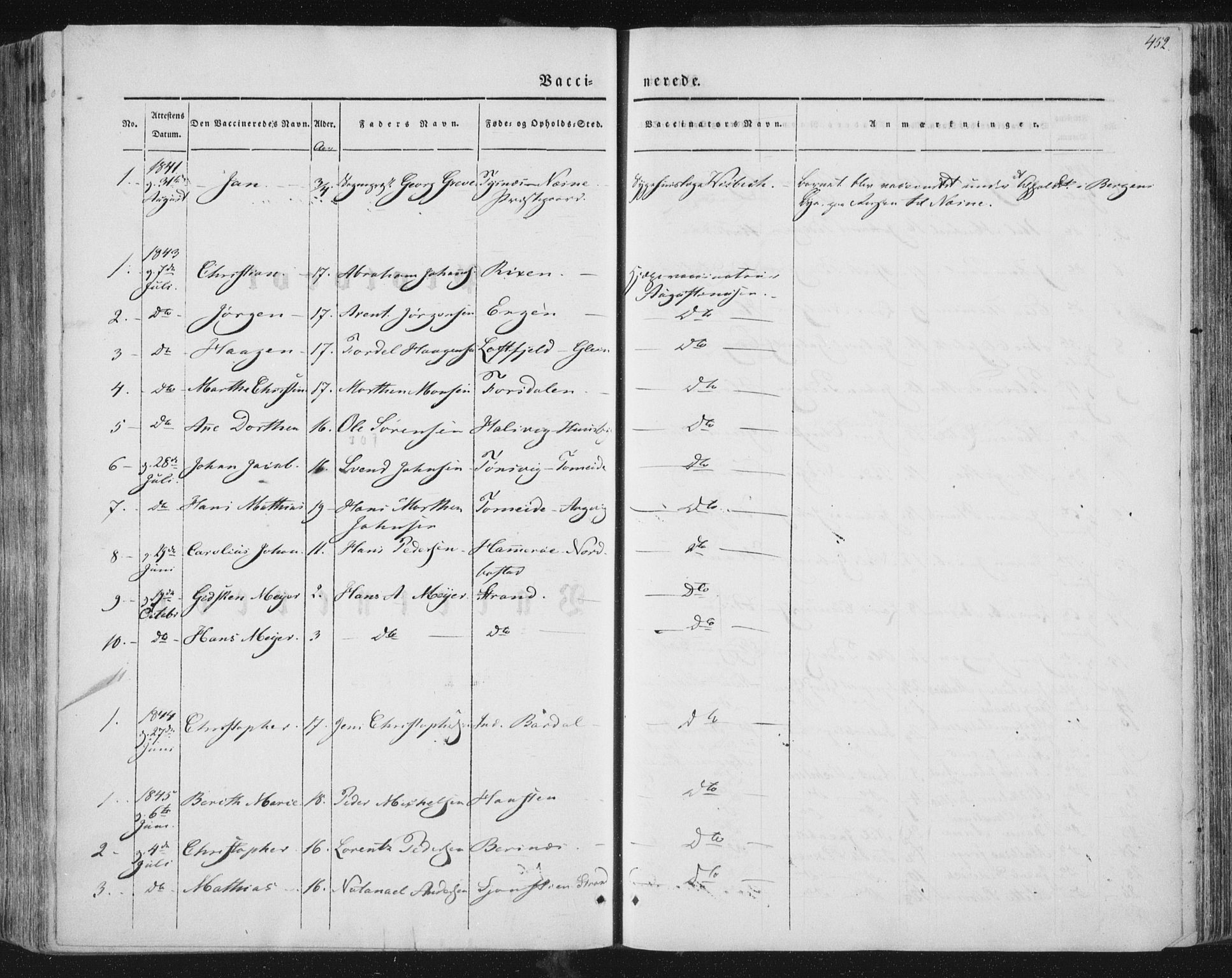 Ministerialprotokoller, klokkerbøker og fødselsregistre - Nordland, SAT/A-1459/838/L0549: Ministerialbok nr. 838A07, 1840-1854, s. 452