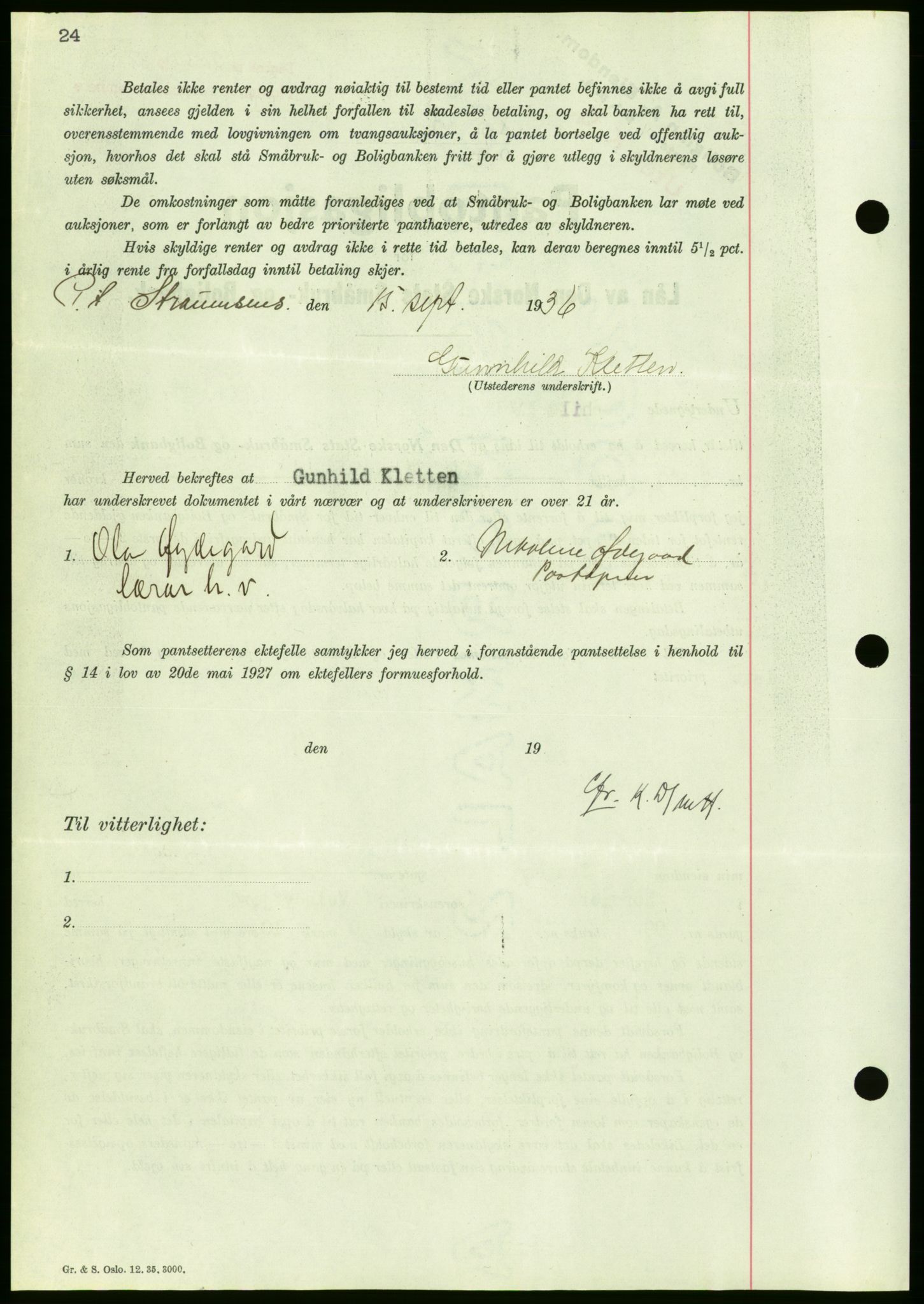 Nordmøre sorenskriveri, AV/SAT-A-4132/1/2/2Ca/L0090: Pantebok nr. B80, 1936-1937, Dagboknr: 2037/1936