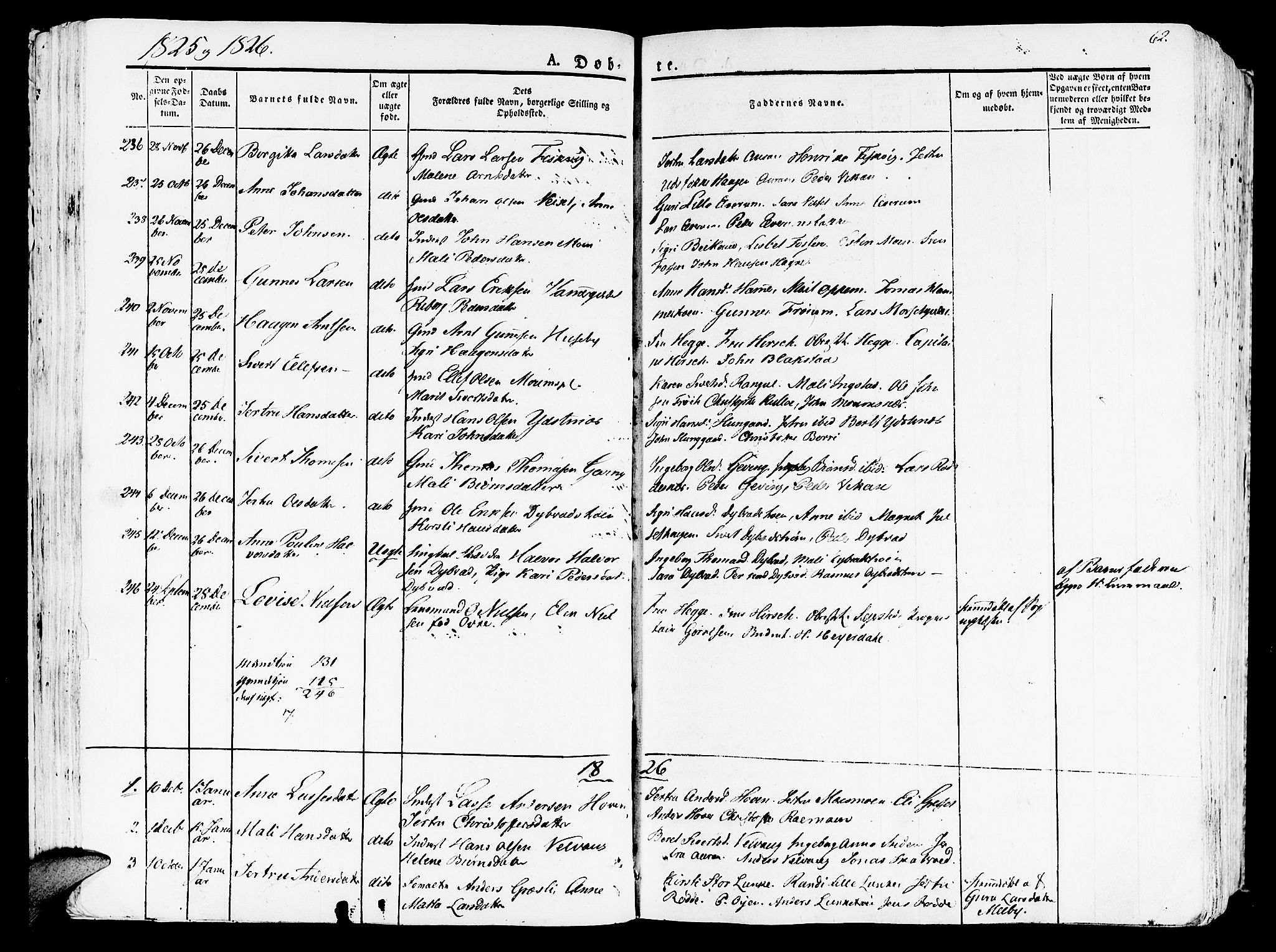 Ministerialprotokoller, klokkerbøker og fødselsregistre - Nord-Trøndelag, SAT/A-1458/709/L0070: Ministerialbok nr. 709A10, 1820-1832, s. 62