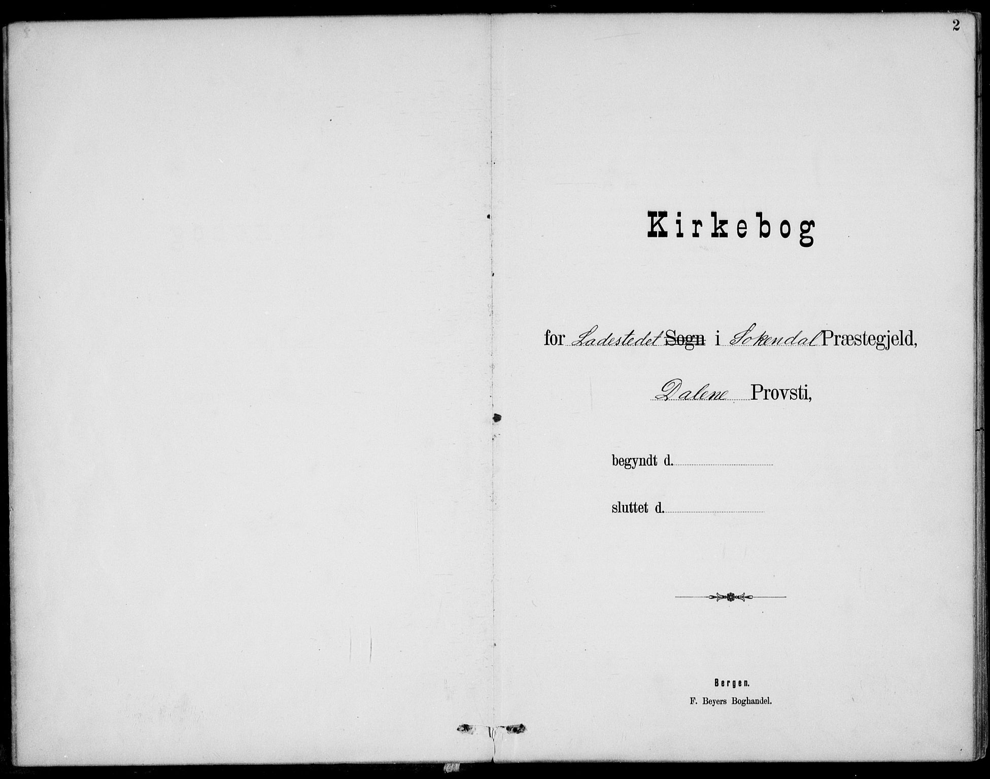 Sokndal sokneprestkontor, SAST/A-101808: Ministerialbok nr. A 12, 1887-1927, s. 2