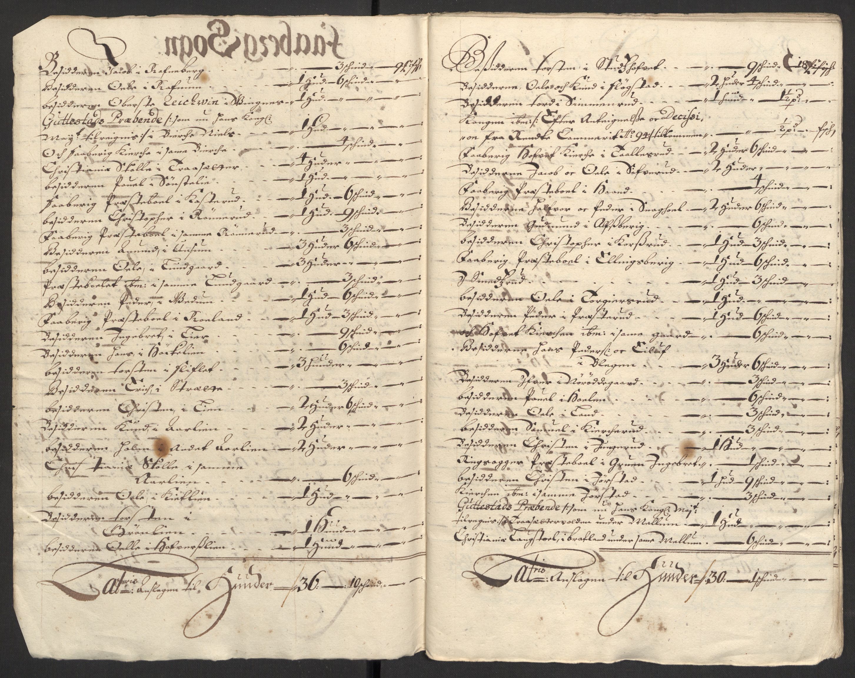 Rentekammeret inntil 1814, Reviderte regnskaper, Fogderegnskap, RA/EA-4092/R17/L1170: Fogderegnskap Gudbrandsdal, 1696-1697, s. 327