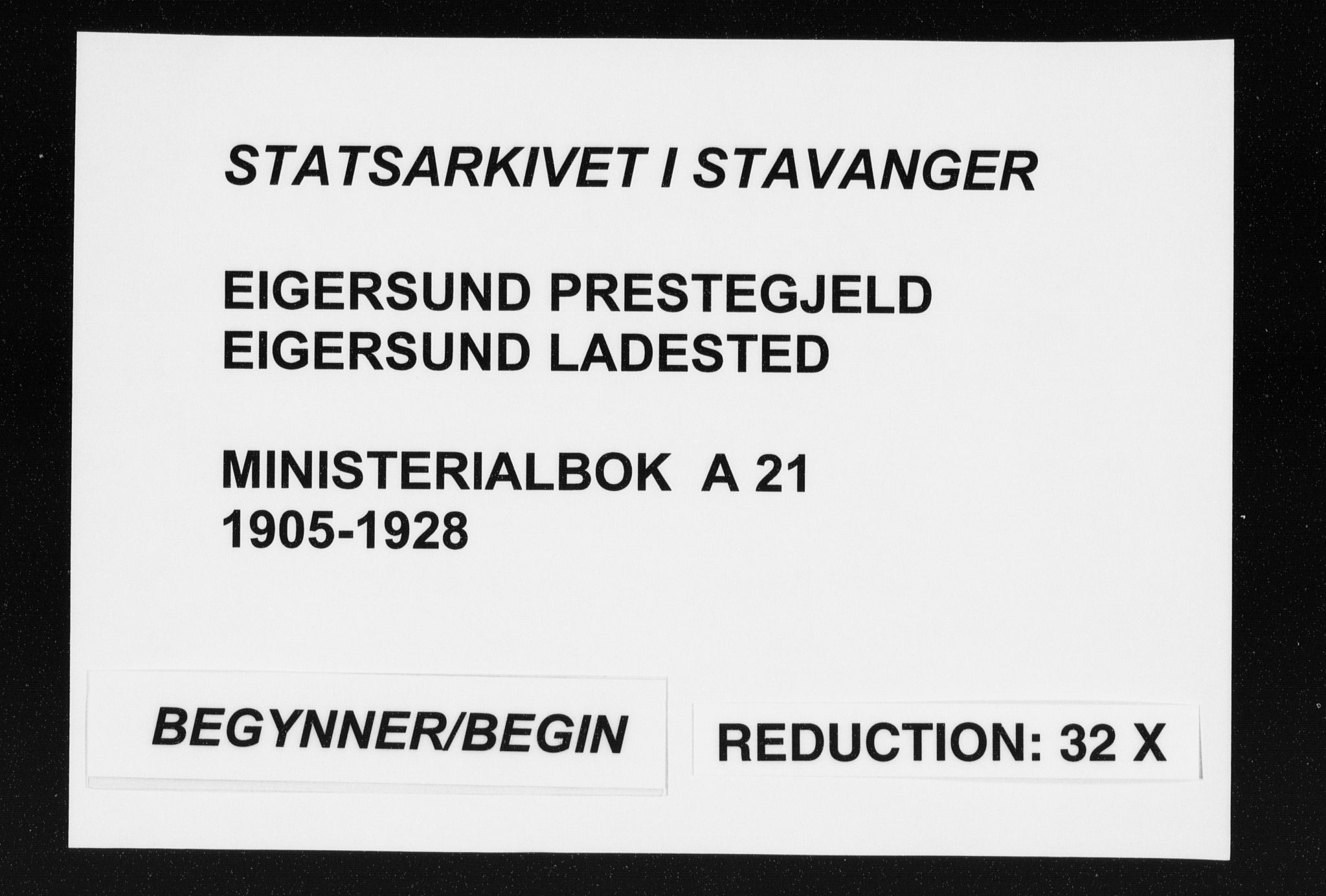 Eigersund sokneprestkontor, AV/SAST-A-101807/S08/L0022: Ministerialbok nr. A 21, 1905-1928