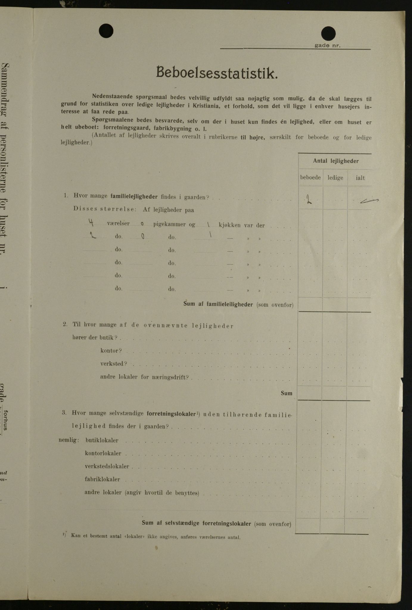 OBA, Kommunal folketelling 1.2.1908 for Kristiania kjøpstad, 1908, s. 20590