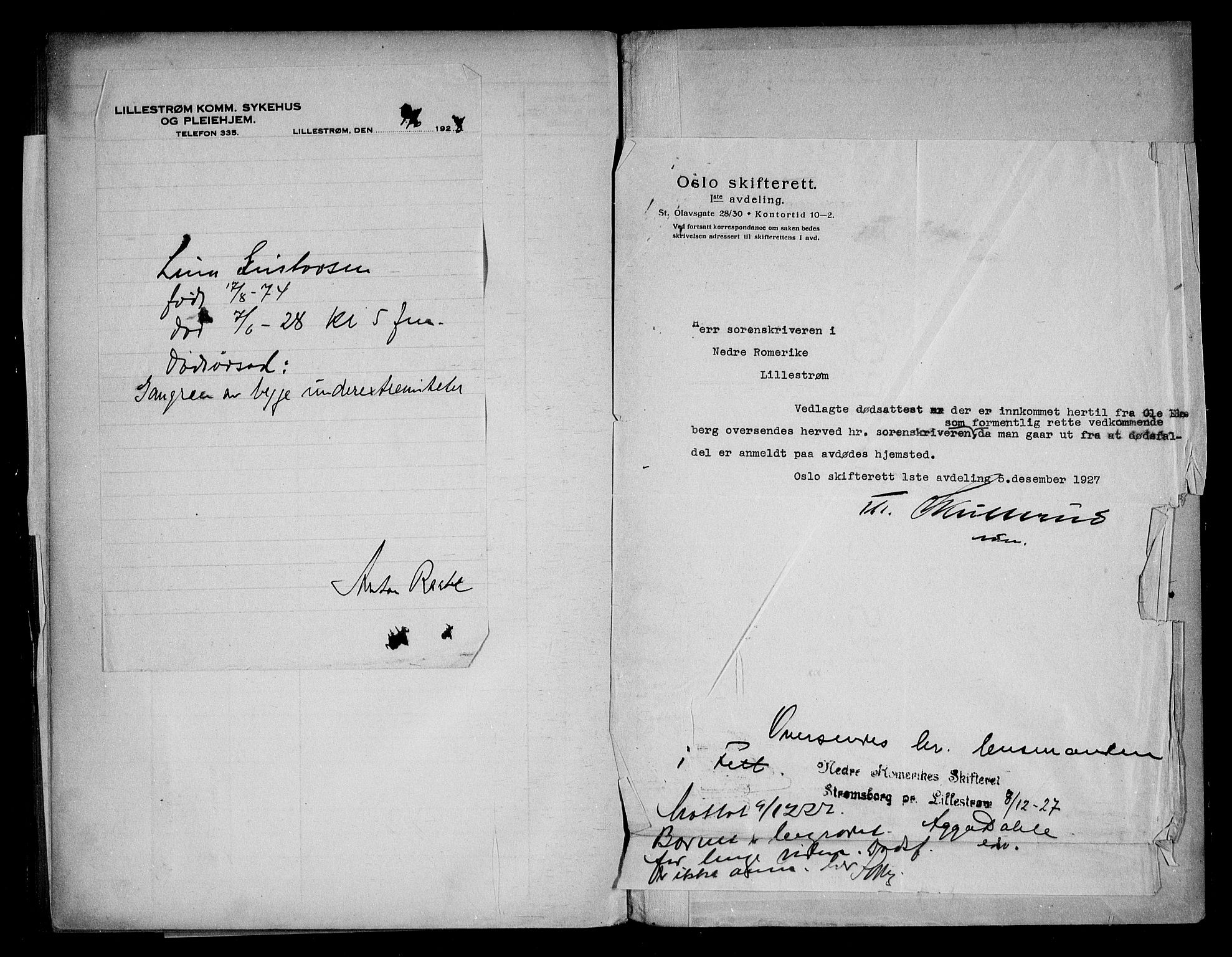 Fet og Rælingen lensmannskontor, SAO/A-10769/H/Ha/L0003: Dødsfallsprotokoll, 1926-1933