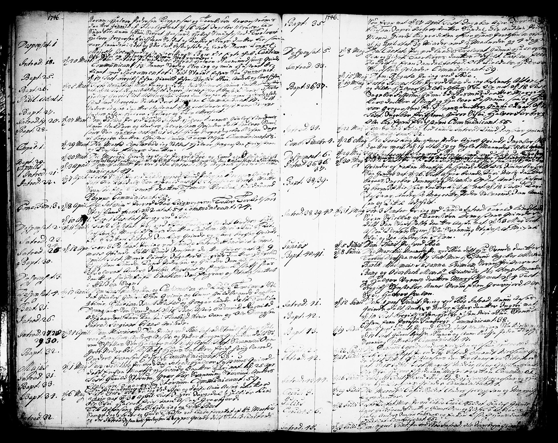 Bø kirkebøker, AV/SAKO-A-257/F/Fa/L0003: Ministerialbok nr. 3, 1733-1748, s. 34