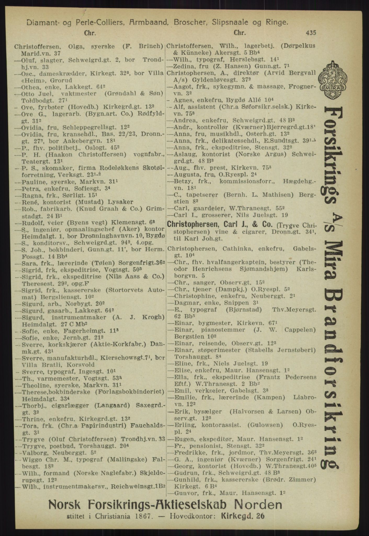 Kristiania/Oslo adressebok, PUBL/-, 1918, s. 460