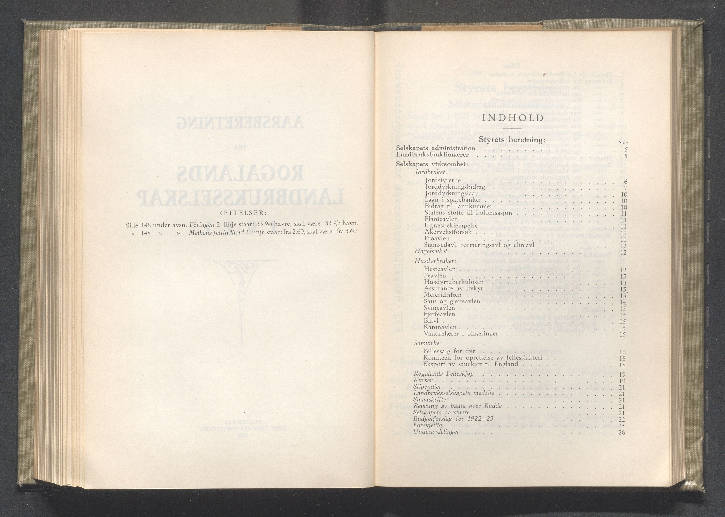 Rogaland fylkeskommune - Fylkesrådmannen , IKAR/A-900/A/Aa/Aaa/L0041: Møtebok , 1922, s. 2-3