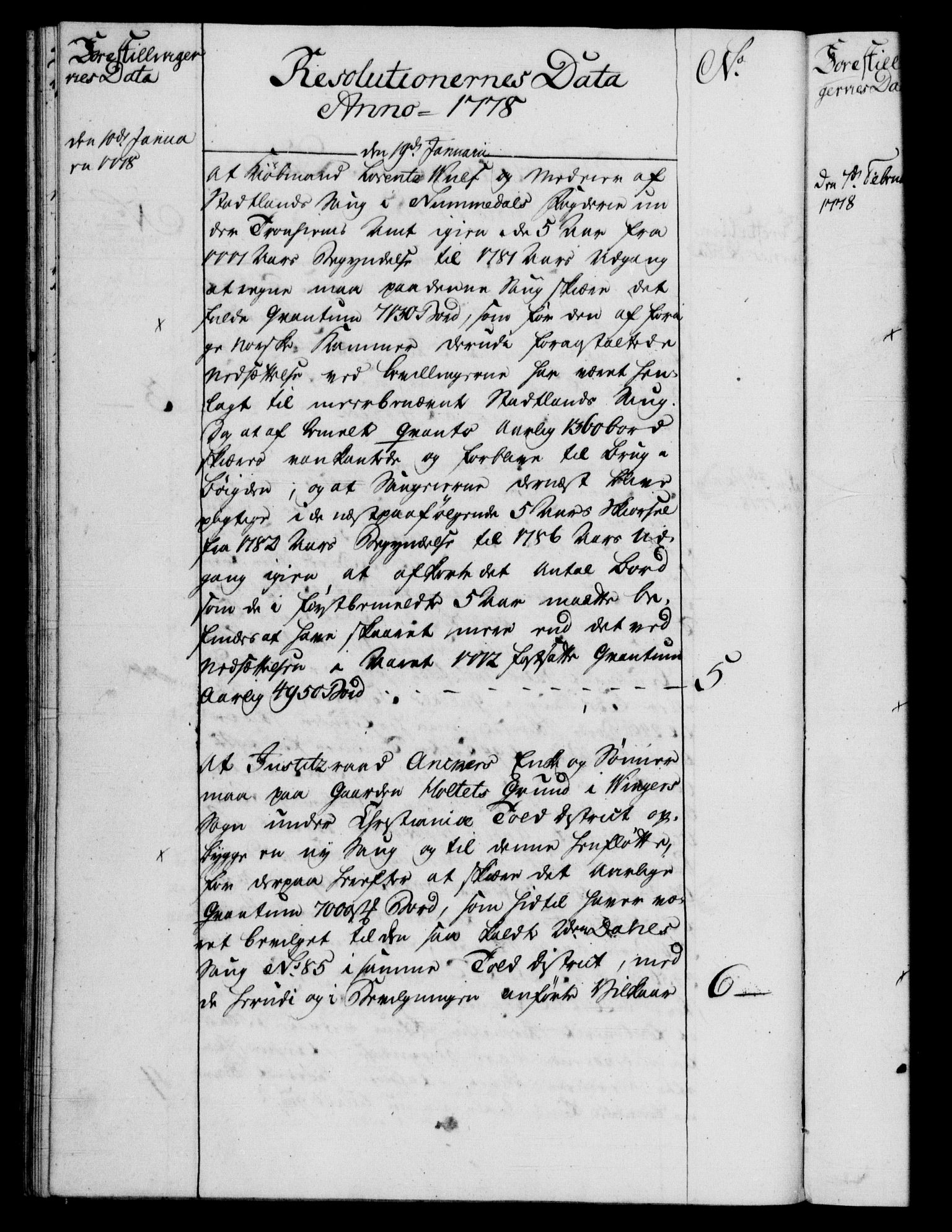 Rentekammeret, Kammerkanselliet, RA/EA-3111/G/Gf/Gfb/L0009: Register til norske relasjons- og resolusjonsprotokoller (merket RK 52.104), 1773-1780, s. 118