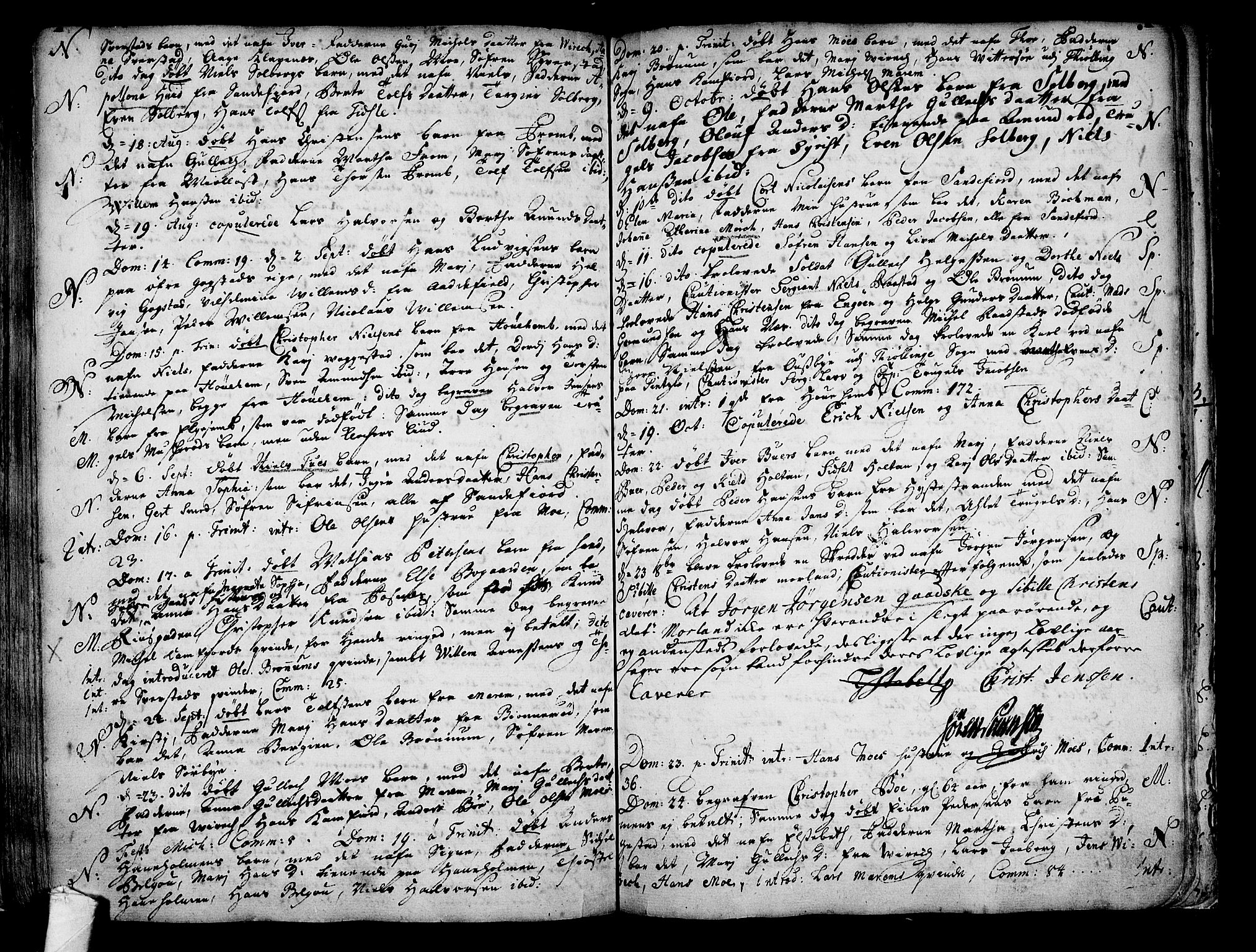 Sandar kirkebøker, AV/SAKO-A-243/F/Fa/L0001: Ministerialbok nr. 1, 1709-1733