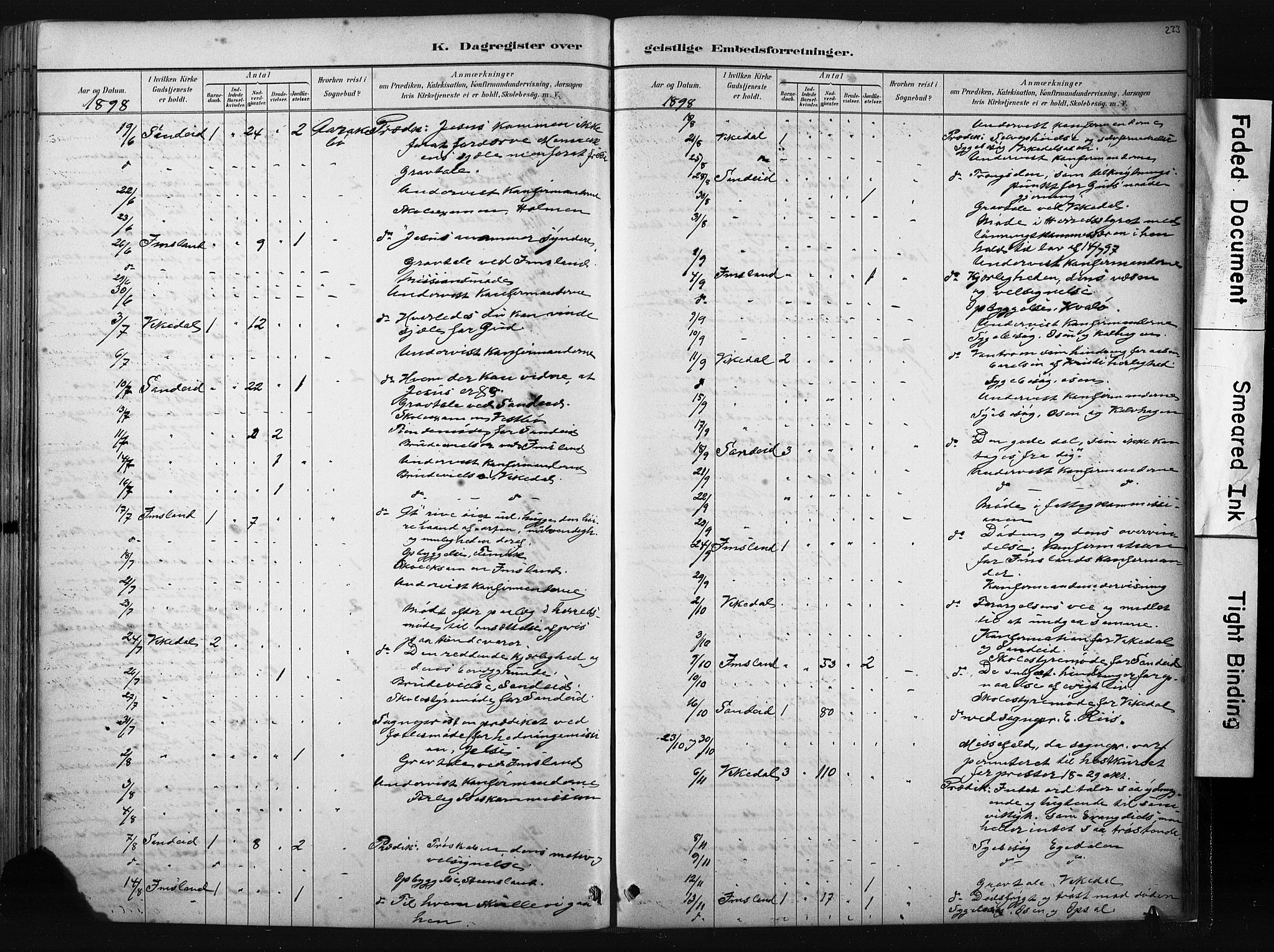 Vikedal sokneprestkontor, AV/SAST-A-101840/01/IV: Ministerialbok nr. A 10, 1884-1907, s. 233