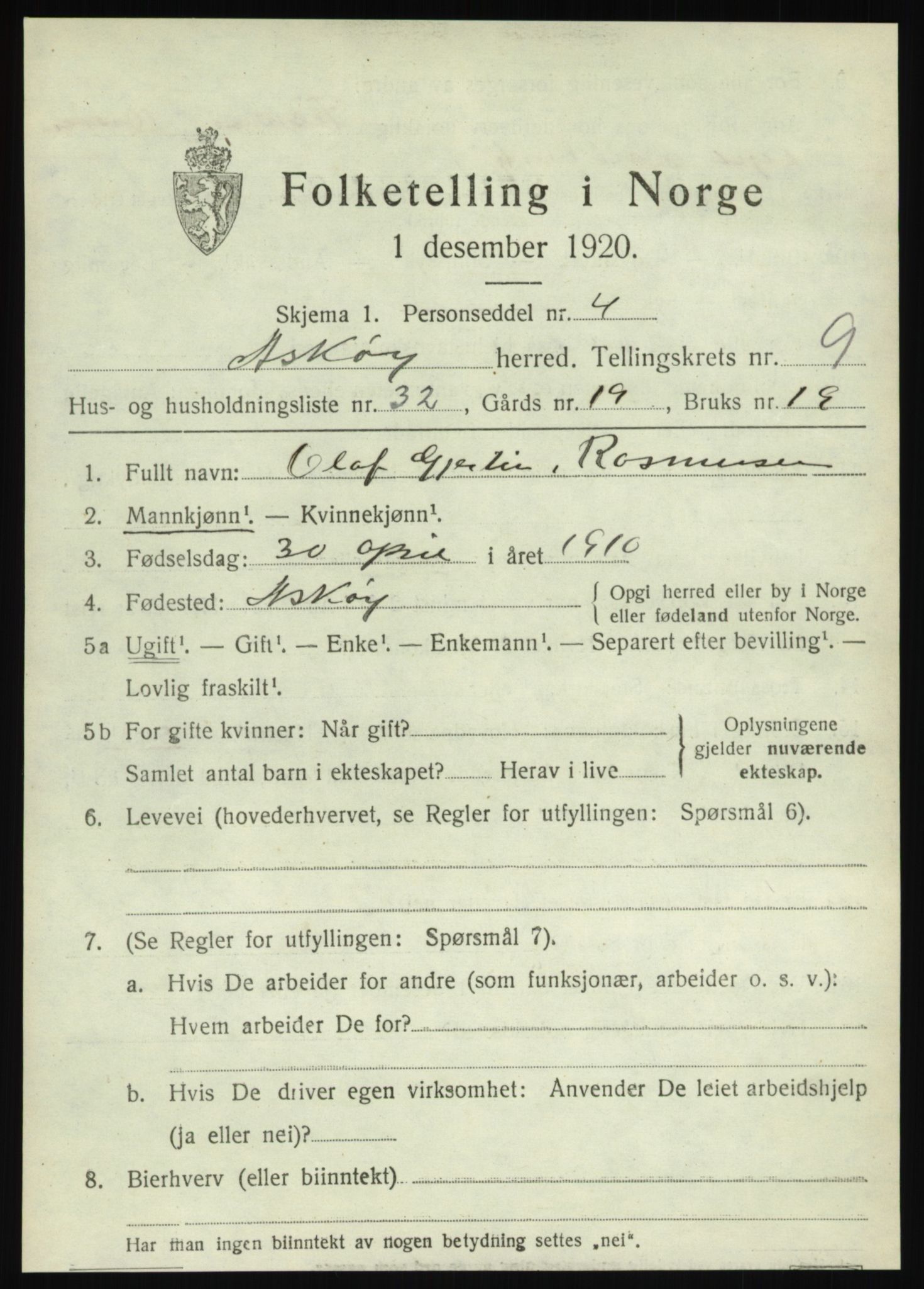 SAB, Folketelling 1920 for 1247 Askøy herred, 1920, s. 12608