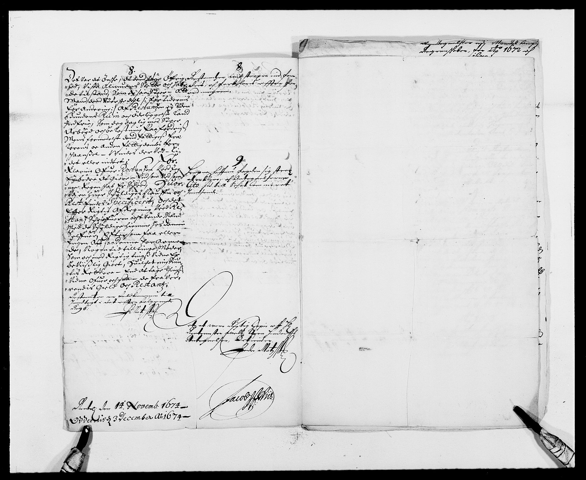 Rentekammeret inntil 1814, Reviderte regnskaper, Fogderegnskap, RA/EA-4092/R42/L2539: Mandal fogderi, 1671-1675, s. 164
