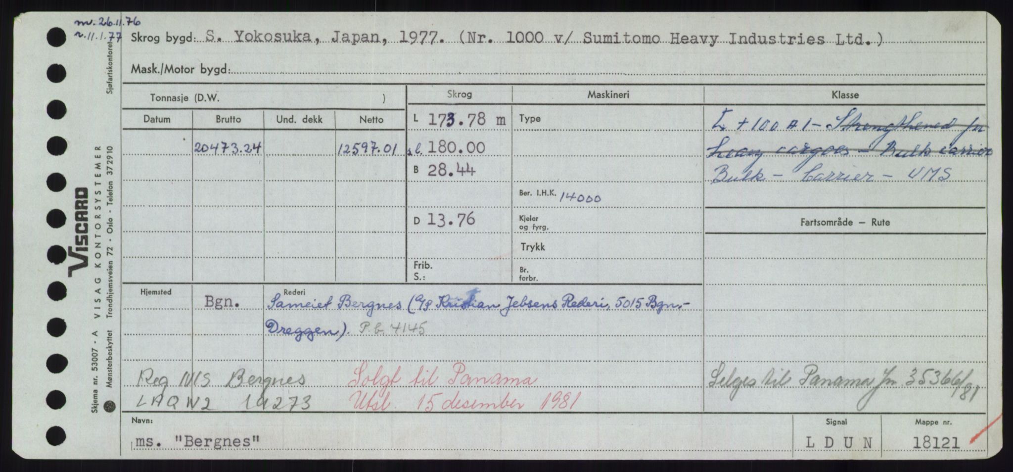 Sjøfartsdirektoratet med forløpere, Skipsmålingen, AV/RA-S-1627/H/Hd/L0003: Fartøy, B-Bev, s. 819