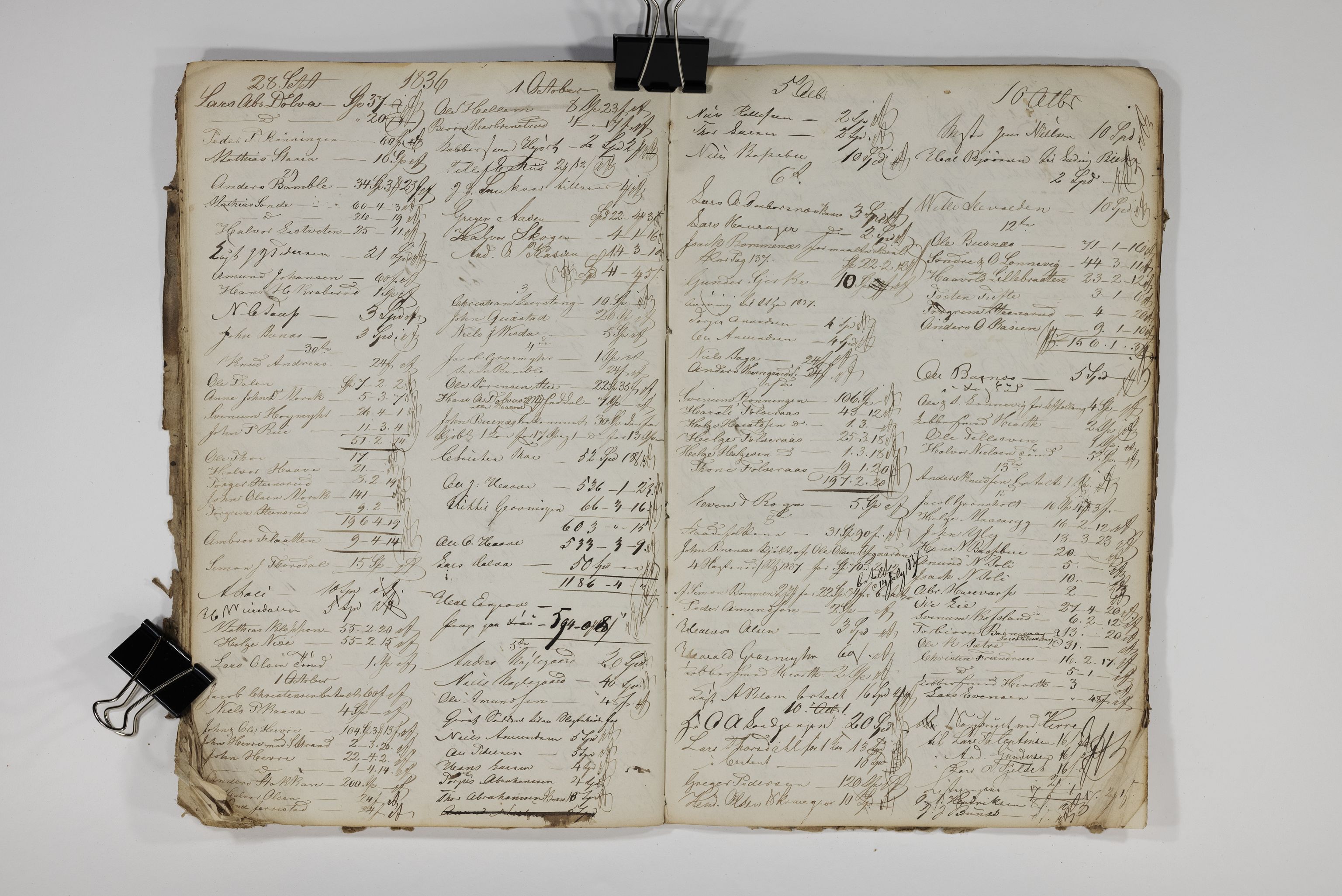 Blehr/ Kjellestad, TEMU/TGM-A-1212/R/Rl/L0004: Liste over utbetalinger, 1835-1838, s. 35