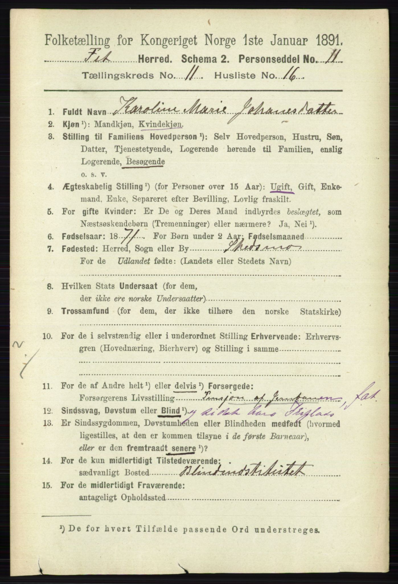 RA, Folketelling 1891 for 0227 Fet herred, 1891, s. 4353
