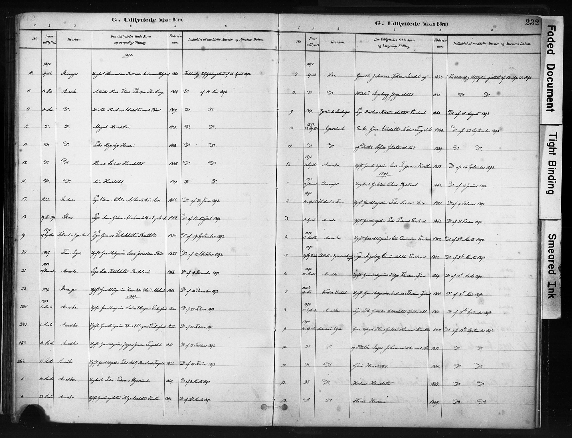 Helleland sokneprestkontor, SAST/A-101810: Ministerialbok nr. A 9, 1887-1908, s. 232