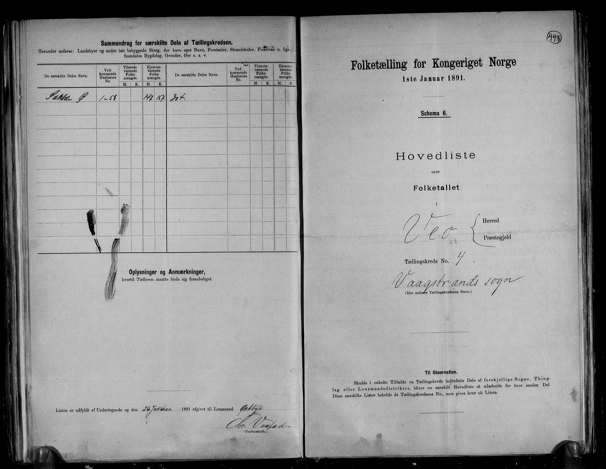 RA, Folketelling 1891 for 1541 Veøy herred, 1891, s. 11