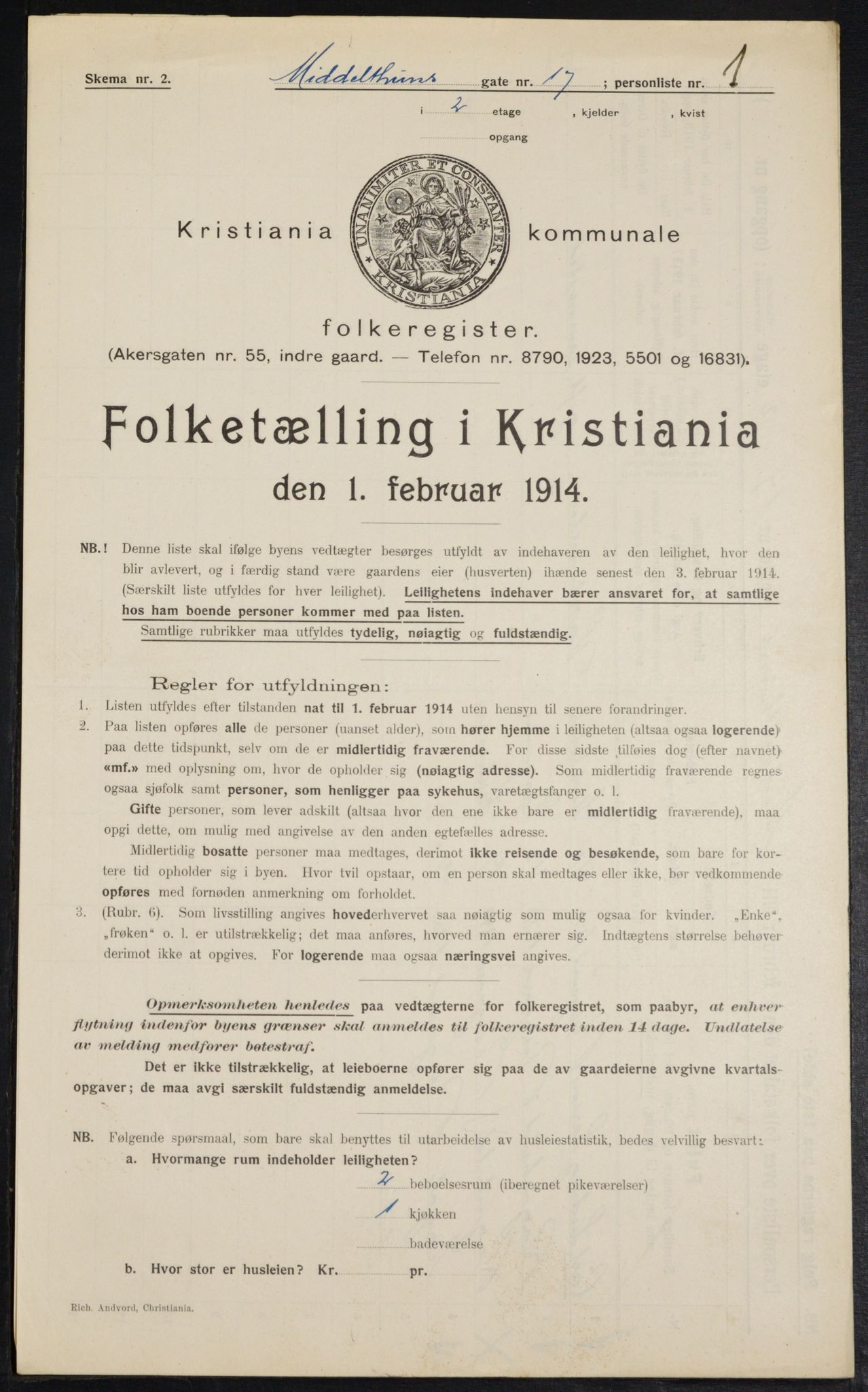 OBA, Kommunal folketelling 1.2.1914 for Kristiania, 1914, s. 65338