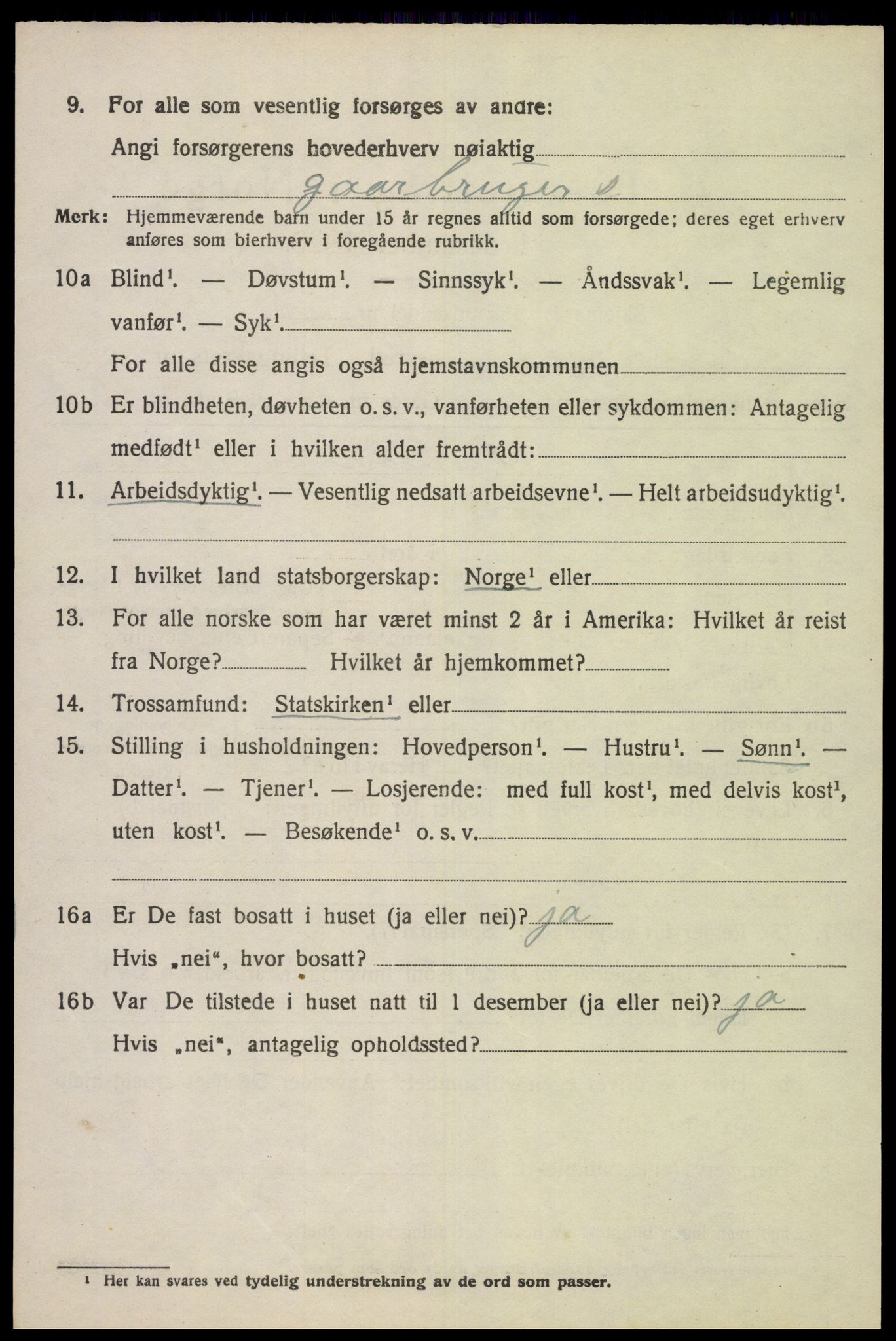 SAK, Folketelling 1920 for 1034 Hægebostad herred, 1920, s. 2134