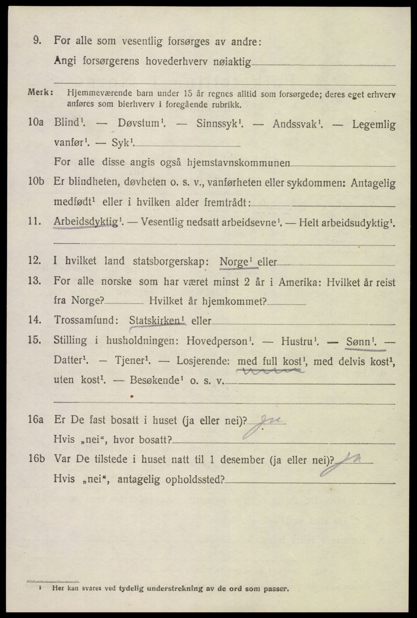 SAK, Folketelling 1920 for 0923 Fjære herred, 1920, s. 6044
