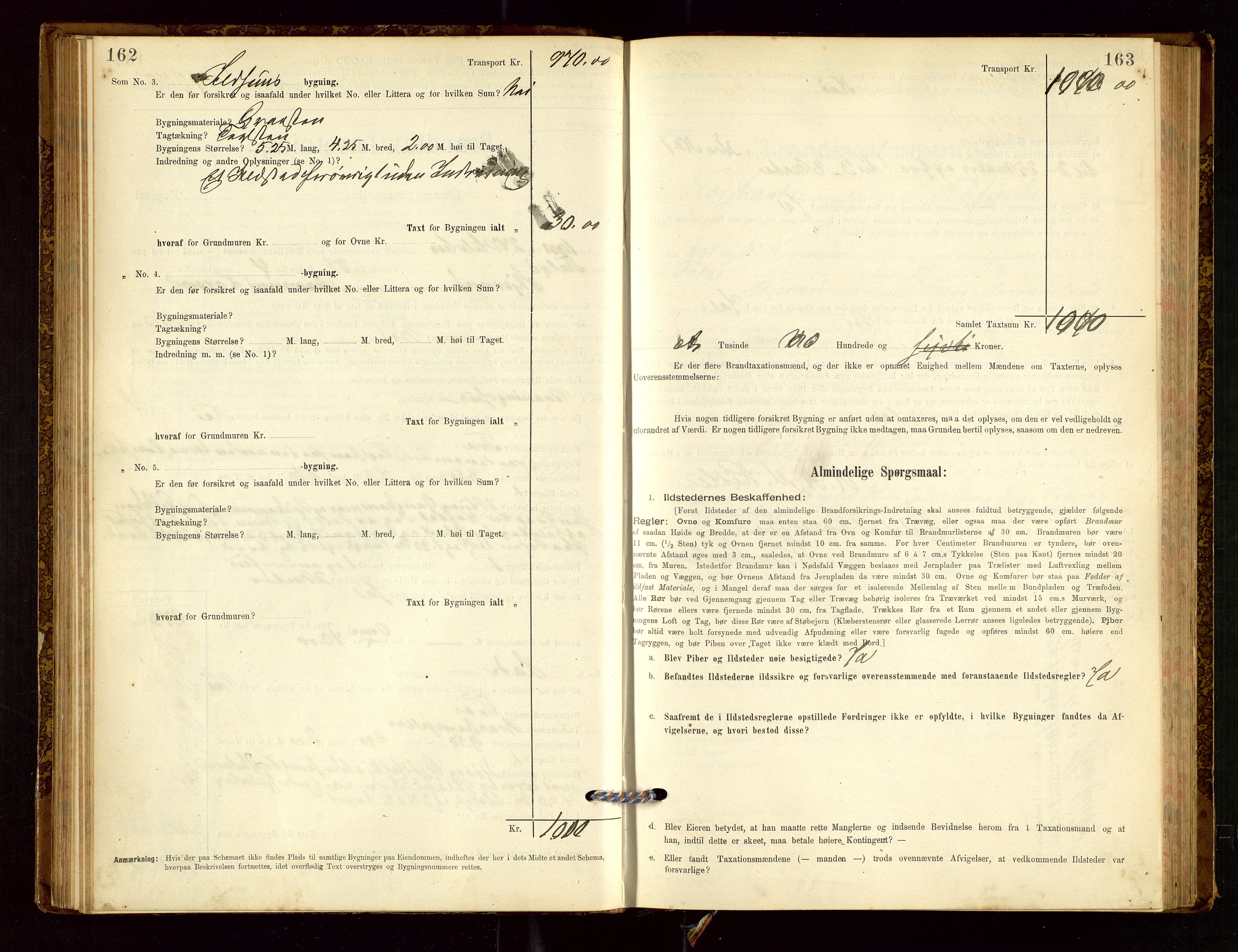 Nedstrand lensmannskontor, AV/SAST-A-100236/Gob/L0001: "Brandtaxationsprotokol for Nerstrand Lensmandsdistrikt Ryfylke fogderi", 1895-1915, s. 162-163