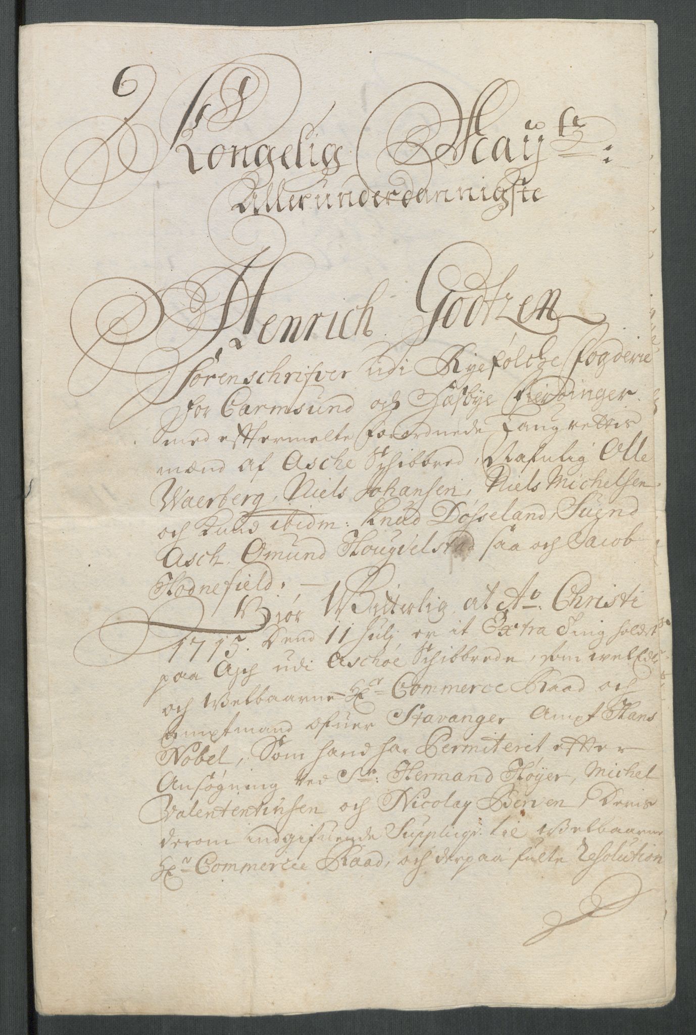 Rentekammeret inntil 1814, Reviderte regnskaper, Fogderegnskap, AV/RA-EA-4092/R47/L2868: Fogderegnskap Ryfylke, 1715, s. 305