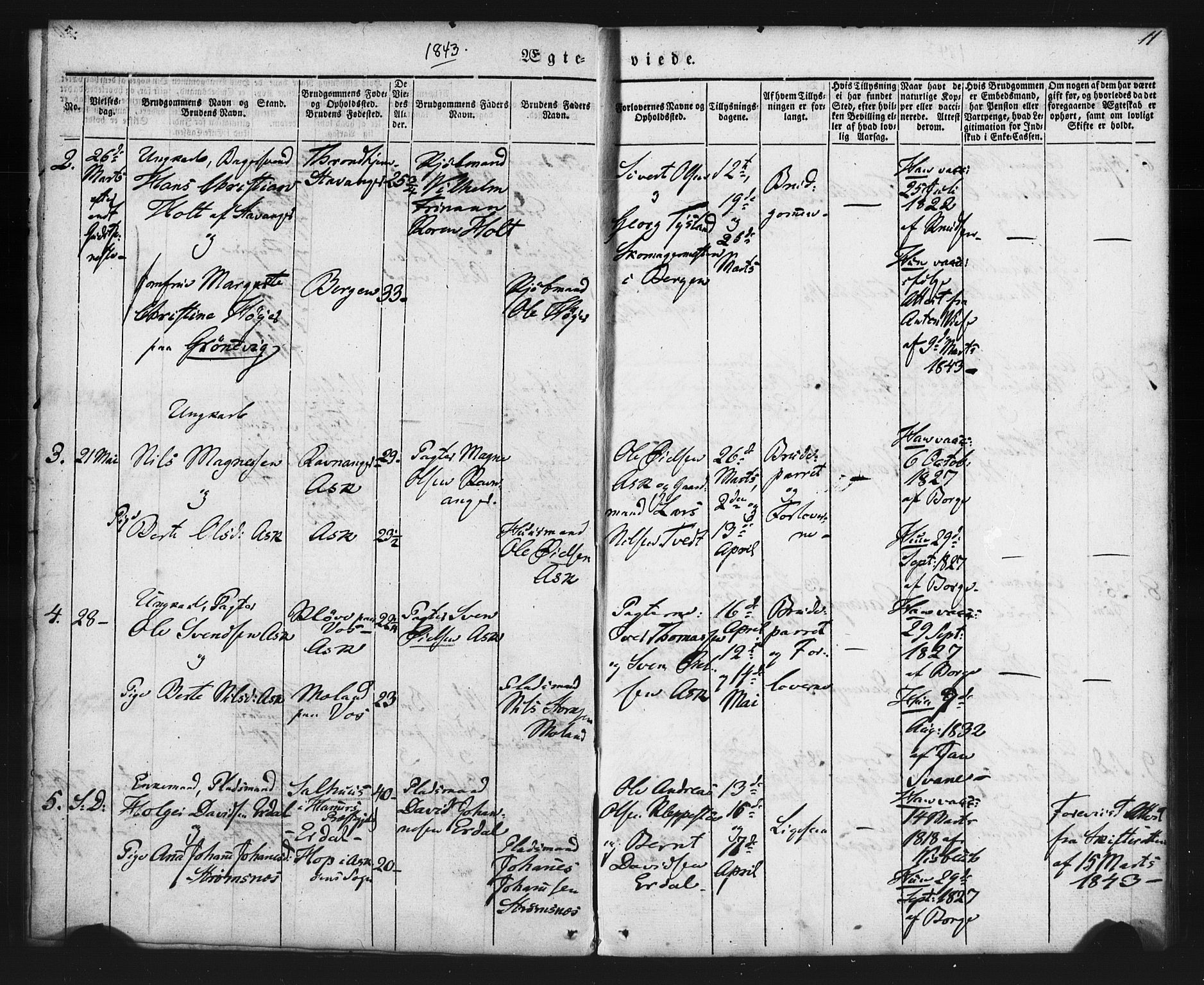 Askøy Sokneprestembete, AV/SAB-A-74101/H/Ha/Haa/Haaa/L0006: Ministerialbok nr. A 6, 1840-1852, s. 11