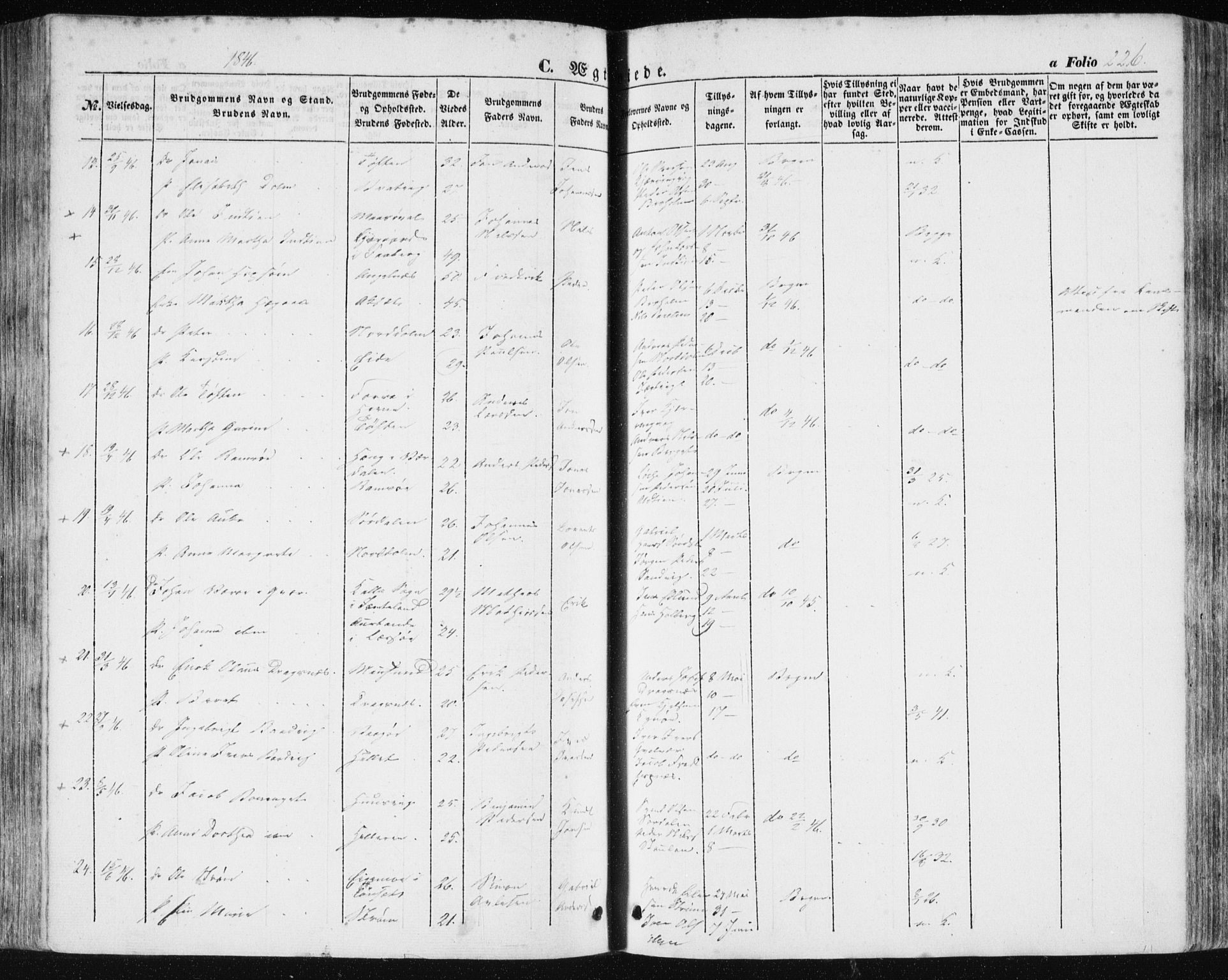 Ministerialprotokoller, klokkerbøker og fødselsregistre - Sør-Trøndelag, SAT/A-1456/634/L0529: Ministerialbok nr. 634A05, 1843-1851, s. 226