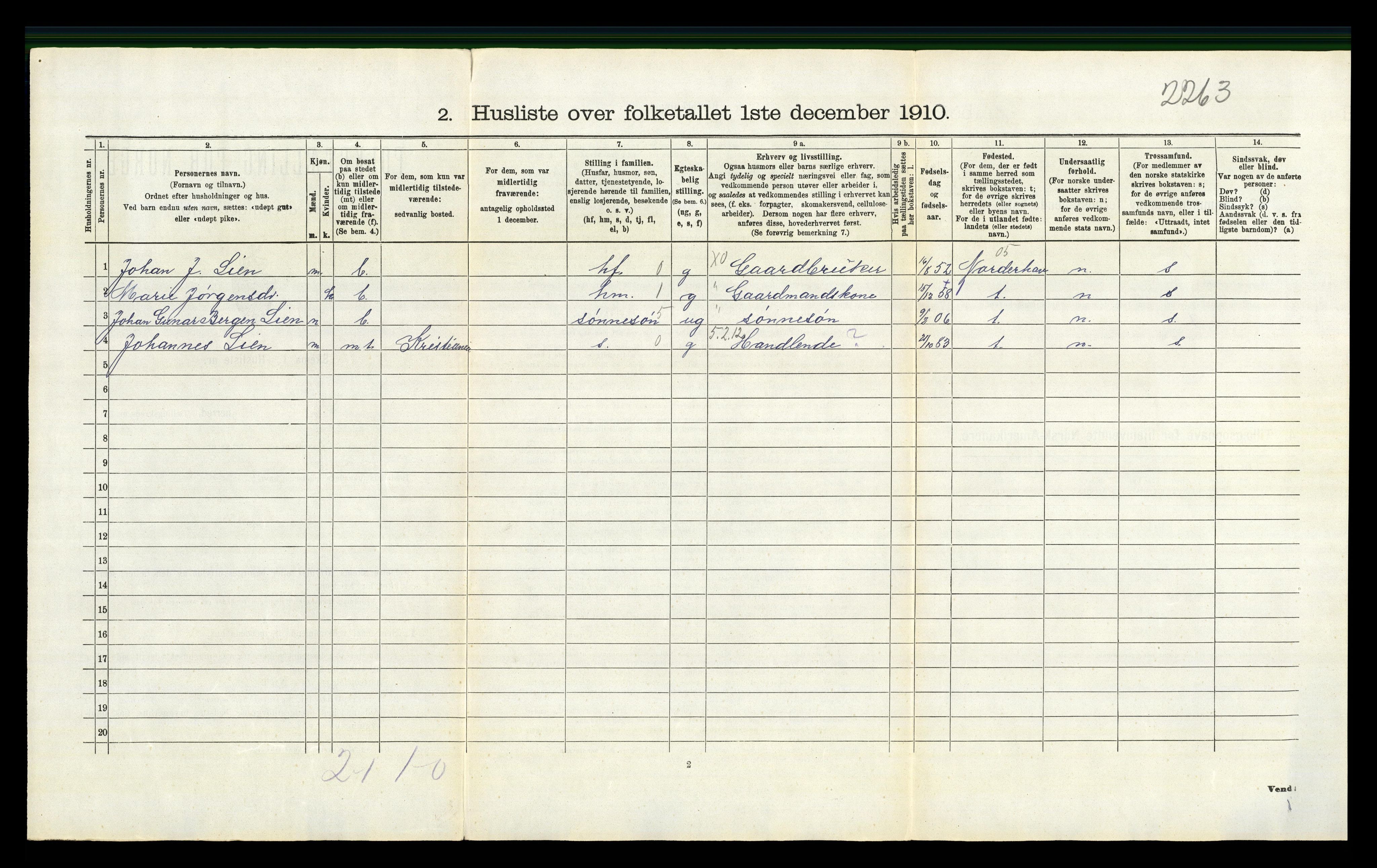 RA, Folketelling 1910 for 0612 Hole herred, 1910, s. 881