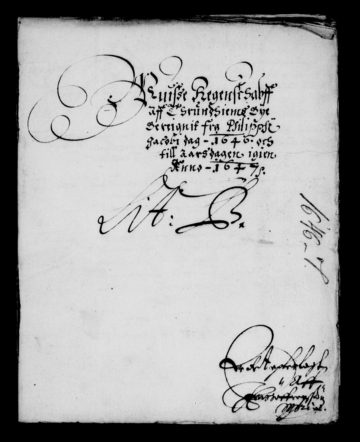 Rentekammeret inntil 1814, Reviderte regnskaper, Lensregnskaper, AV/RA-EA-5023/R/Rb/Rbw/L0086: Trondheim len, 1645-1647