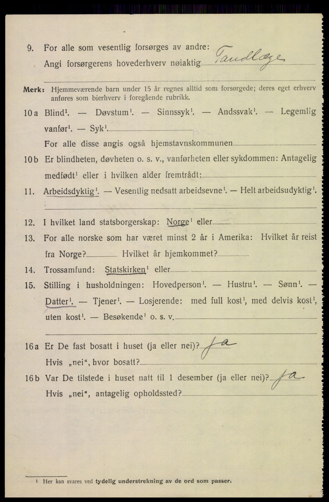 SAK, Folketelling 1920 for 1004 Flekkefjord kjøpstad, 1920, s. 3249